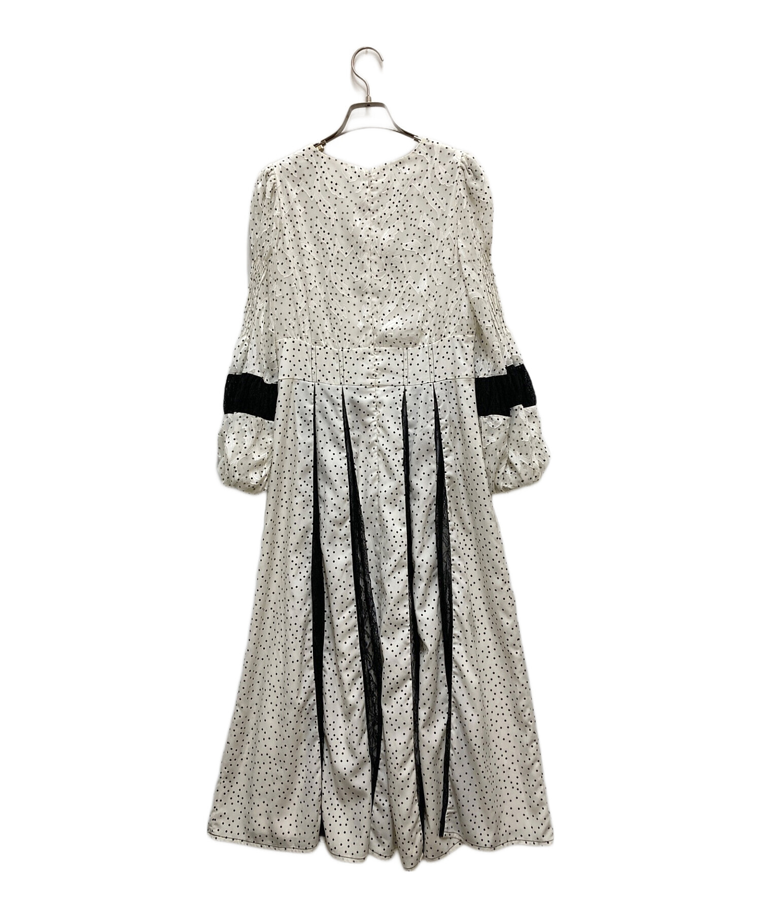 中古・古着通販】HER LIP TO (ハーリップトゥ) Trimmed Pin Dot Dress  