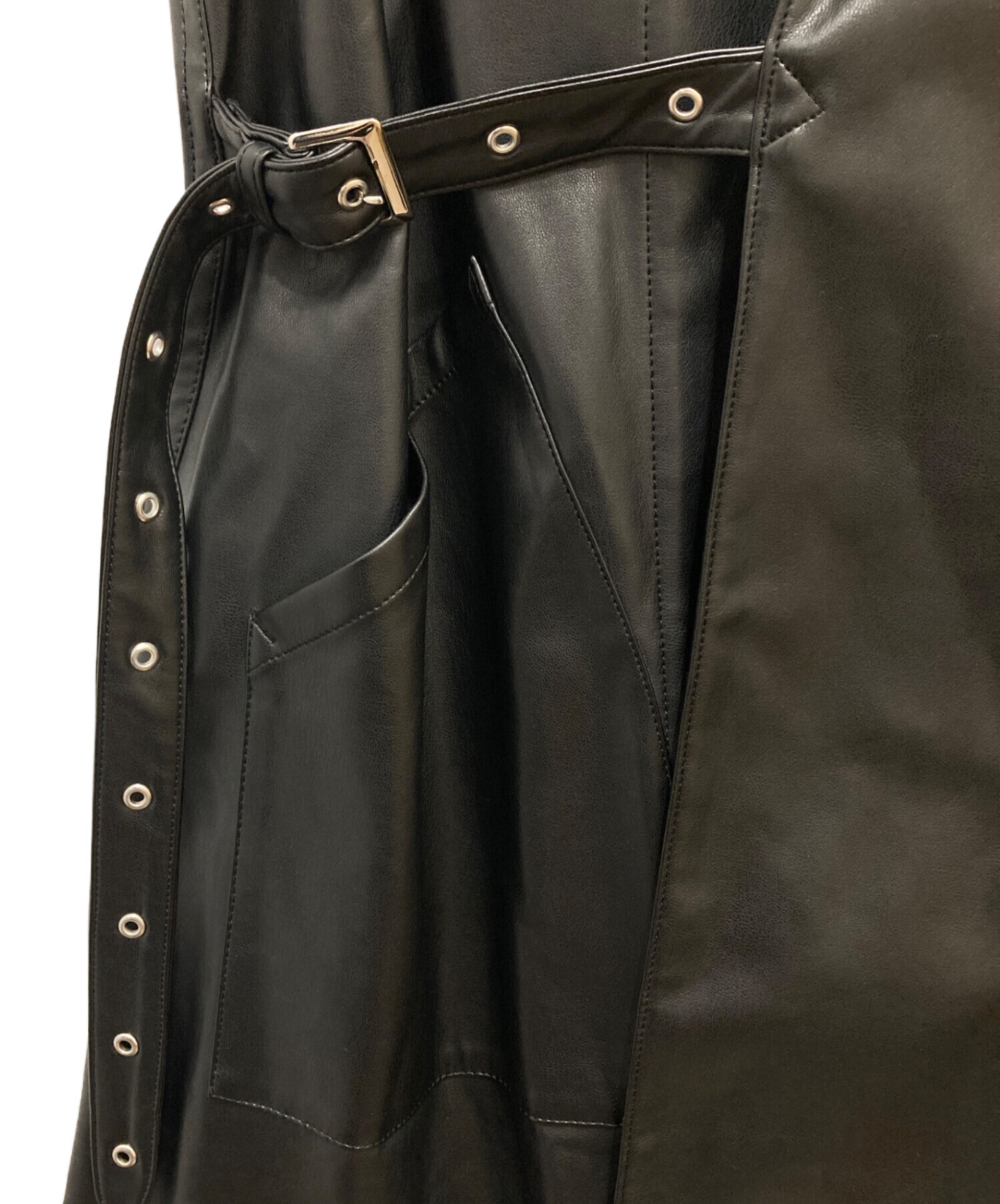 中古・古着通販】TACASI (タキャシ) フィクレザータイロッケンコート 