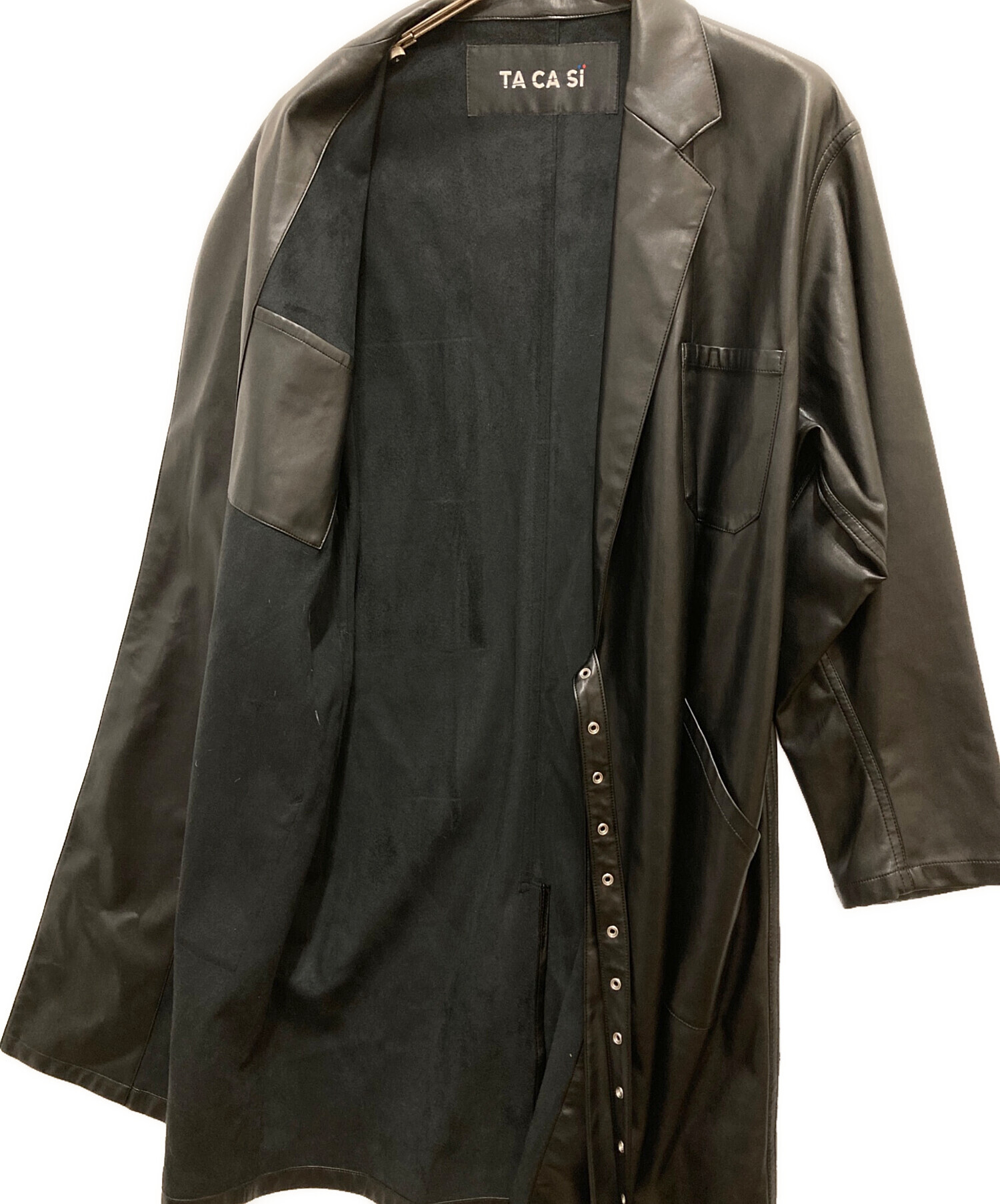 中古・古着通販】TACASI (タキャシ) フィクレザータイロッケンコート 