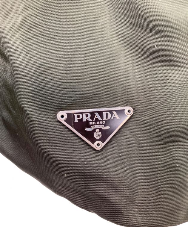中古・古着通販】PRADA (プラダ) ドラムボディバッグ グリーン