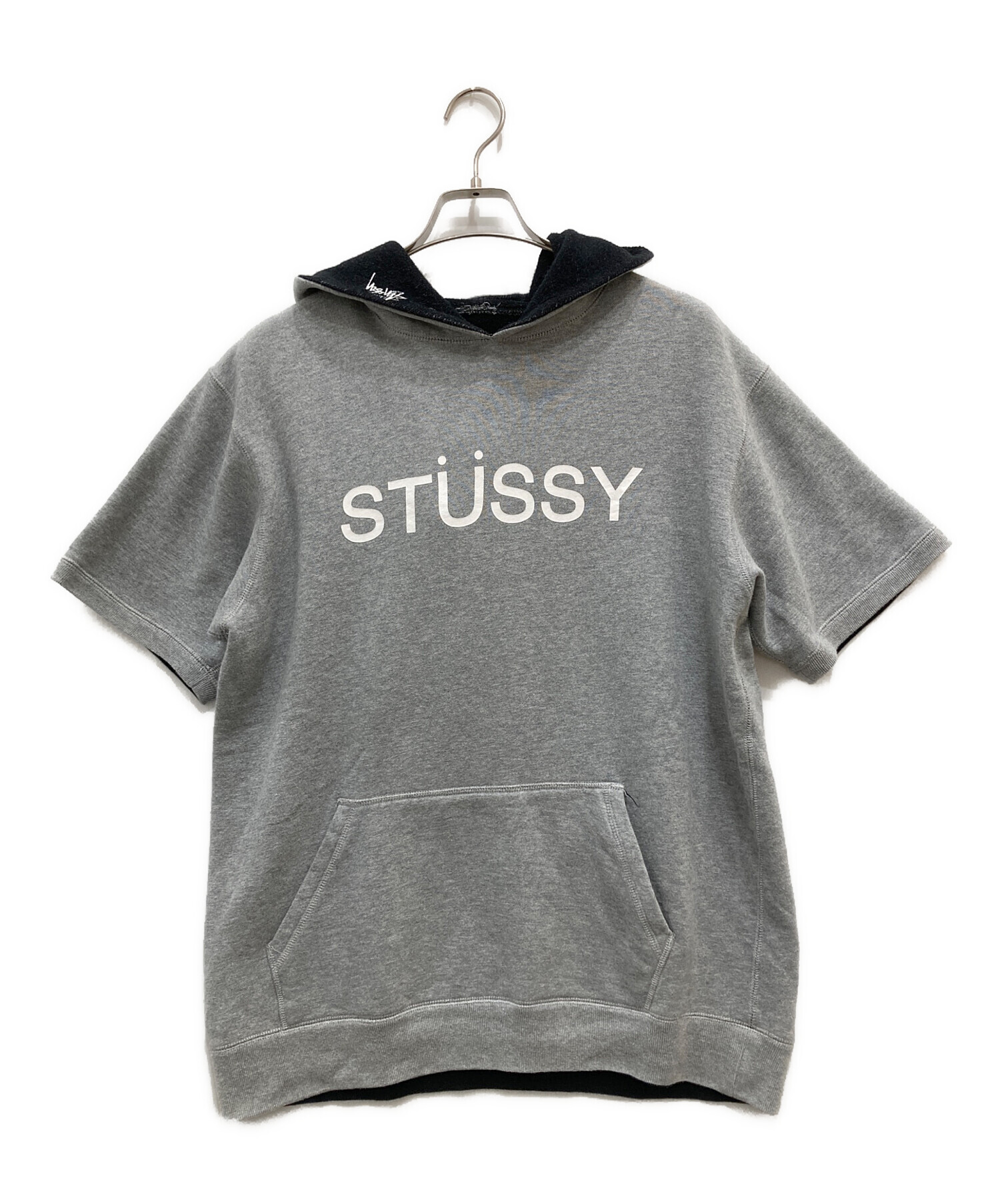 中古・古着通販】stussy (ステューシー) 半袖パーカー グレー サイズ:L