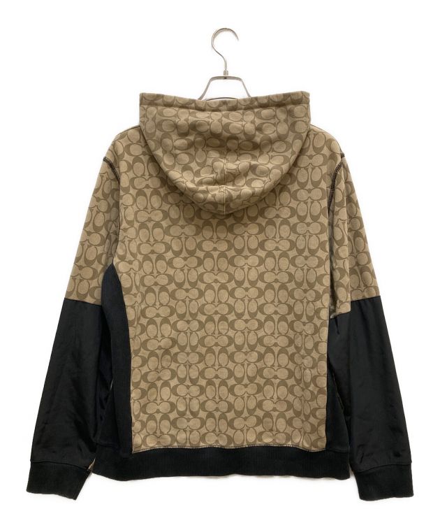 【未使用】coachシグネチャープルオーバーパーカー メンズ　ベージュ/ブラック 中古・古着通販】COACH (コーチ) シグネチャープルオーバーパーカー