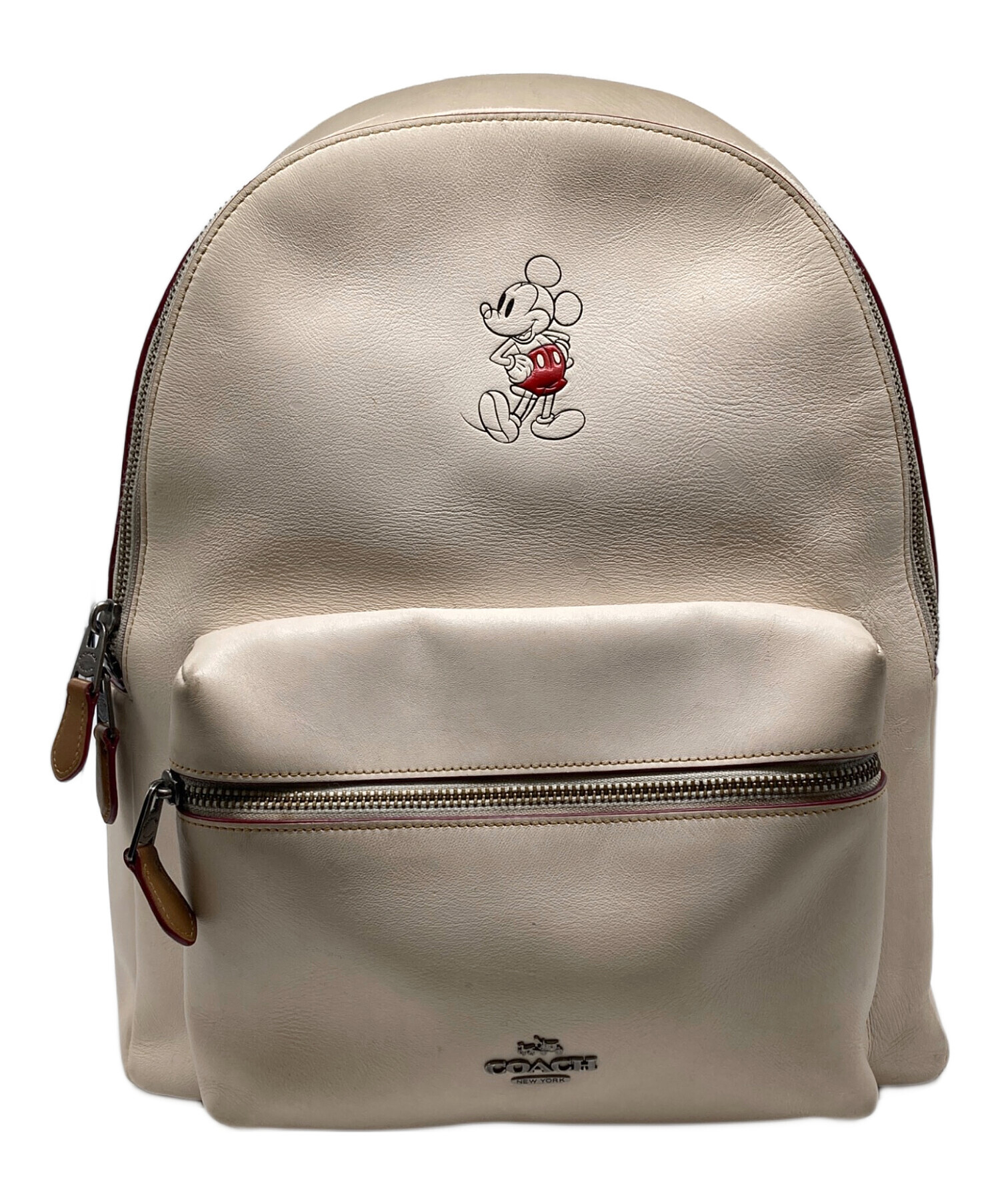 中古・古着通販】COACH (コーチ) Disney (ディズニー) レザーリュック