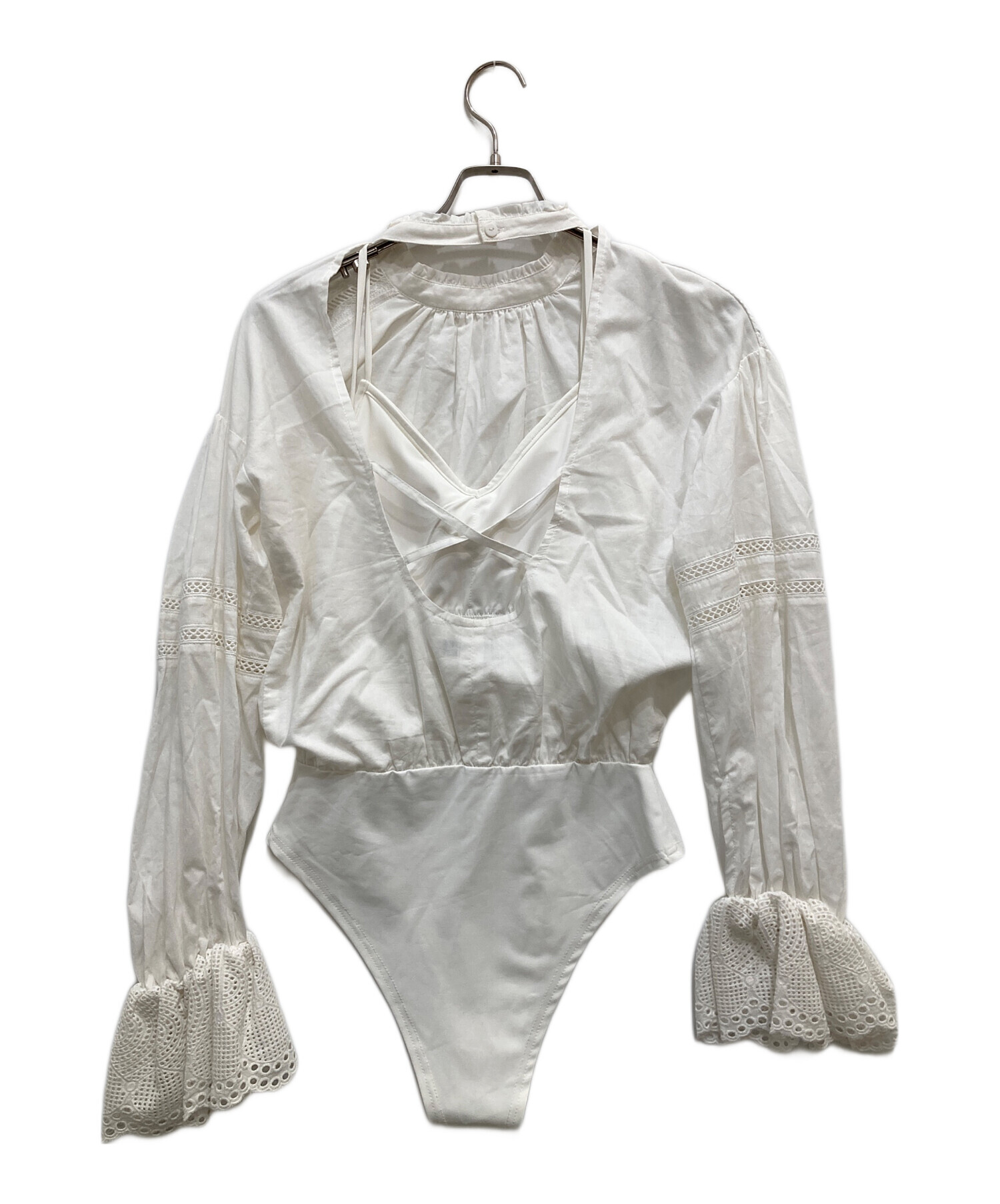 中古・古着通販】ROSARYMOON (ロザリームーン) cotton race leotard 