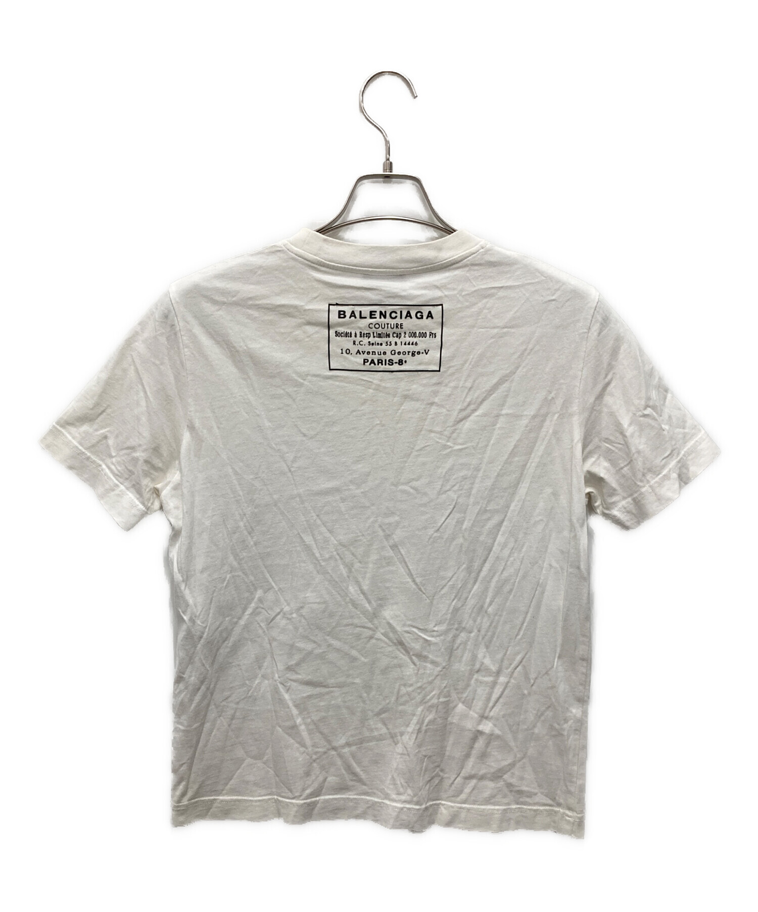 中古・古着通販】BALENCIAGA (バレンシアガ) 背面ロゴTシャツ ホワイト 