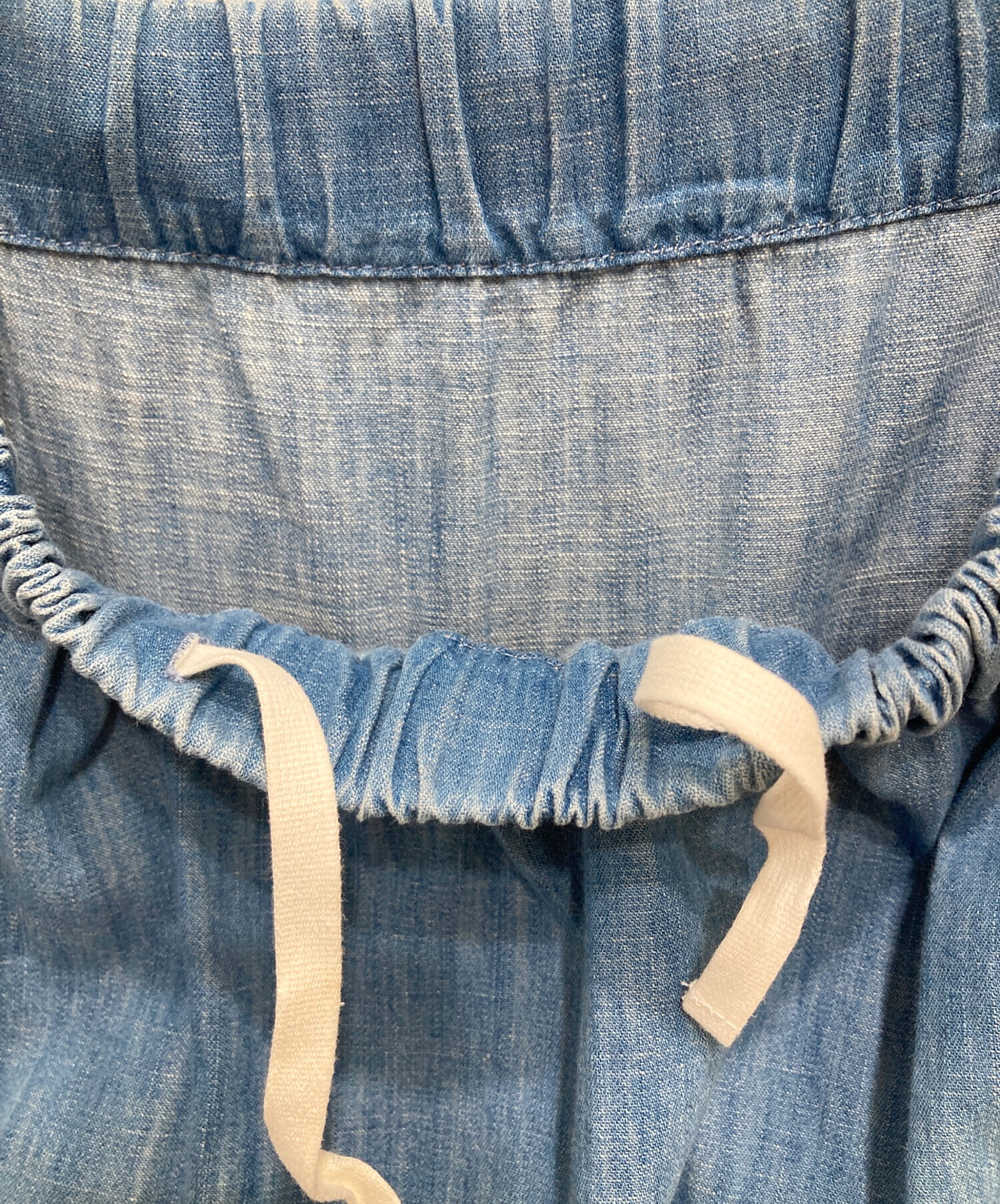 中古・古着通販】GUCCI (グッチ) ロゴレースダンガリースカート スカイ