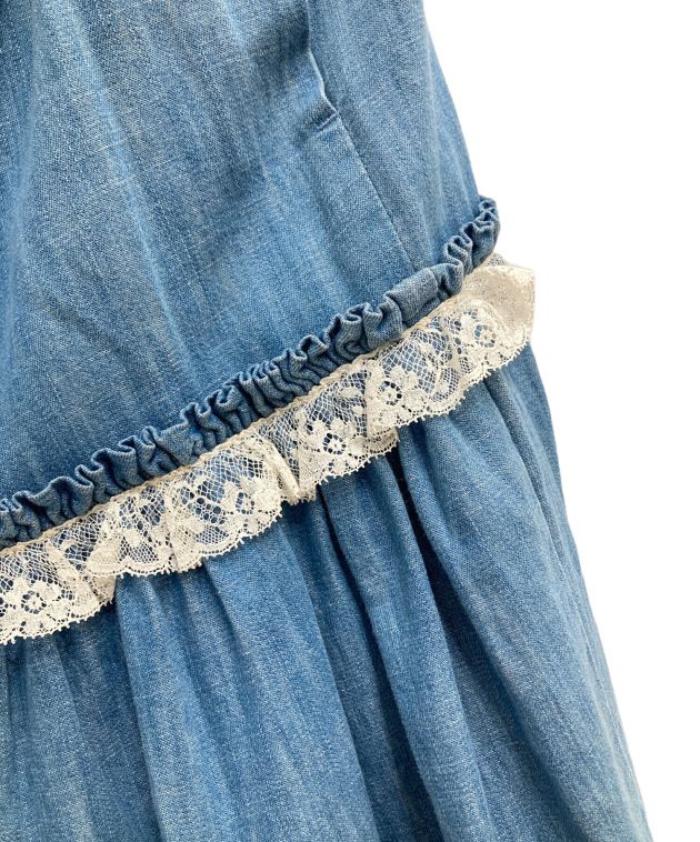 グッチ　レース　スカート　36 美品】 GUCCI / グッチ | シルク レース切替 ロングスカート / 裏地