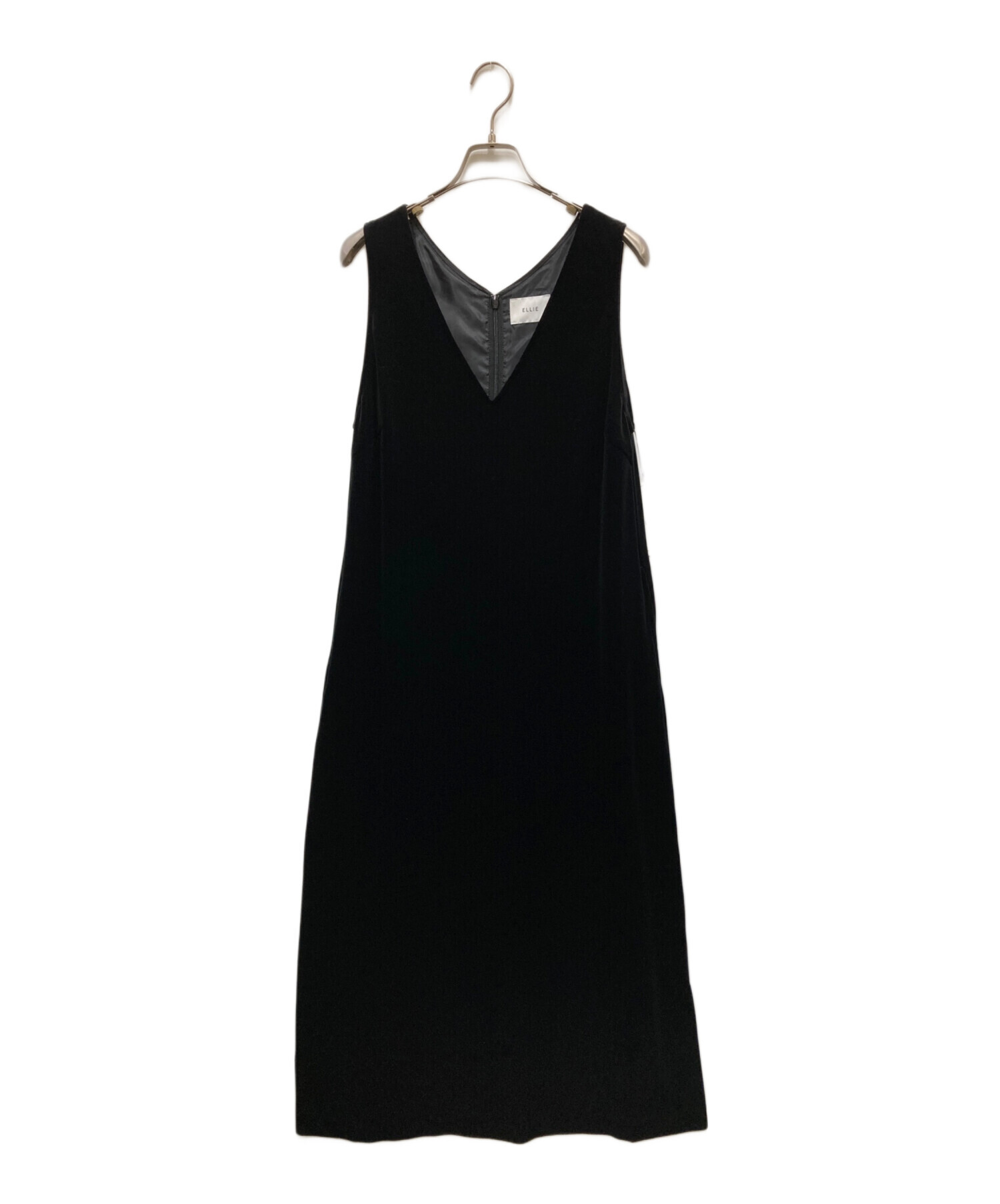 ELLIE 完売商品！黒 ノースリーブ ワンピース ELLIE エリー 即完売 ナイロンノースリーブワンピース - メルカリ