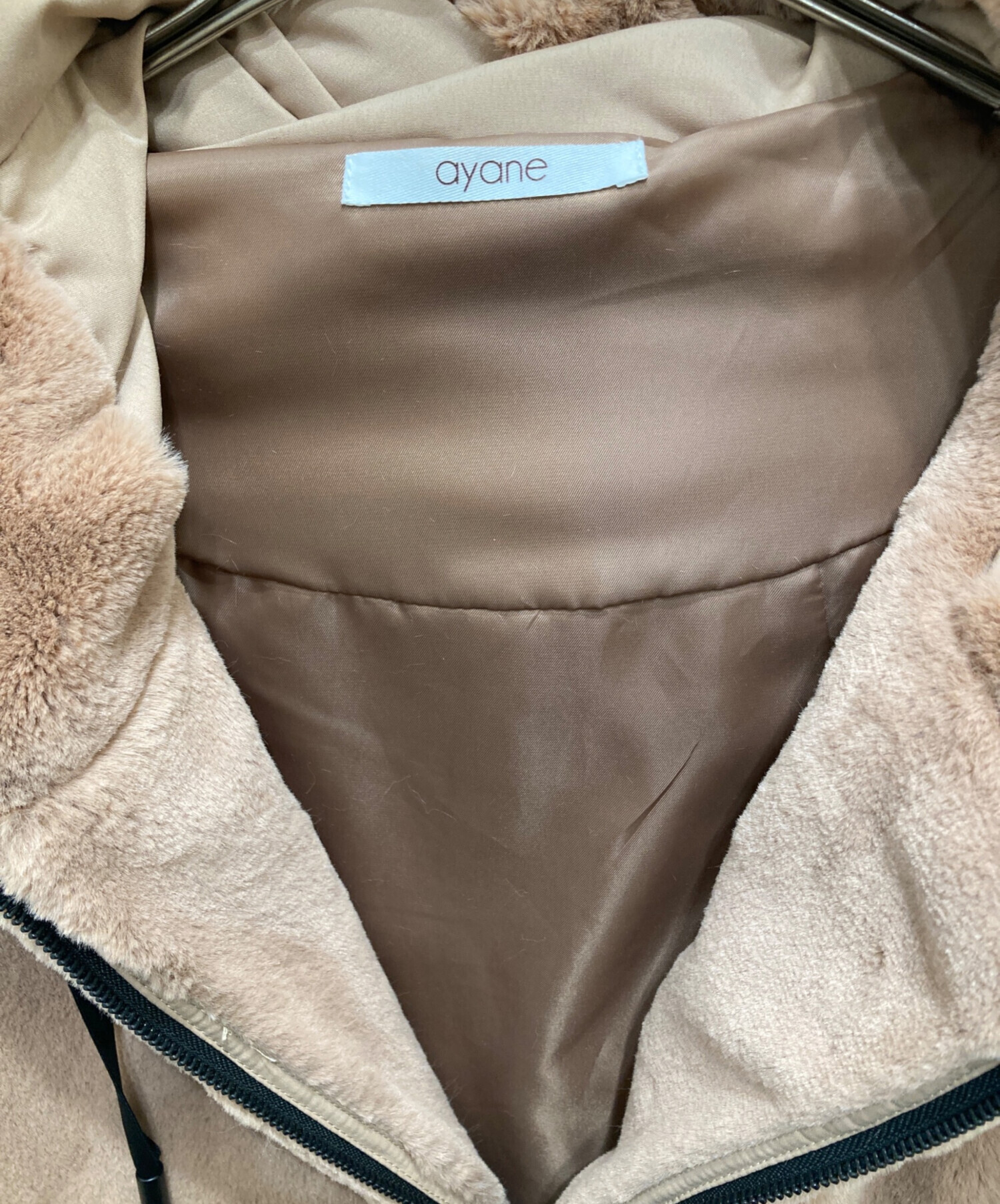 中古・古着通販】ayane (アヤネ) エコファーフーデッドブルゾン