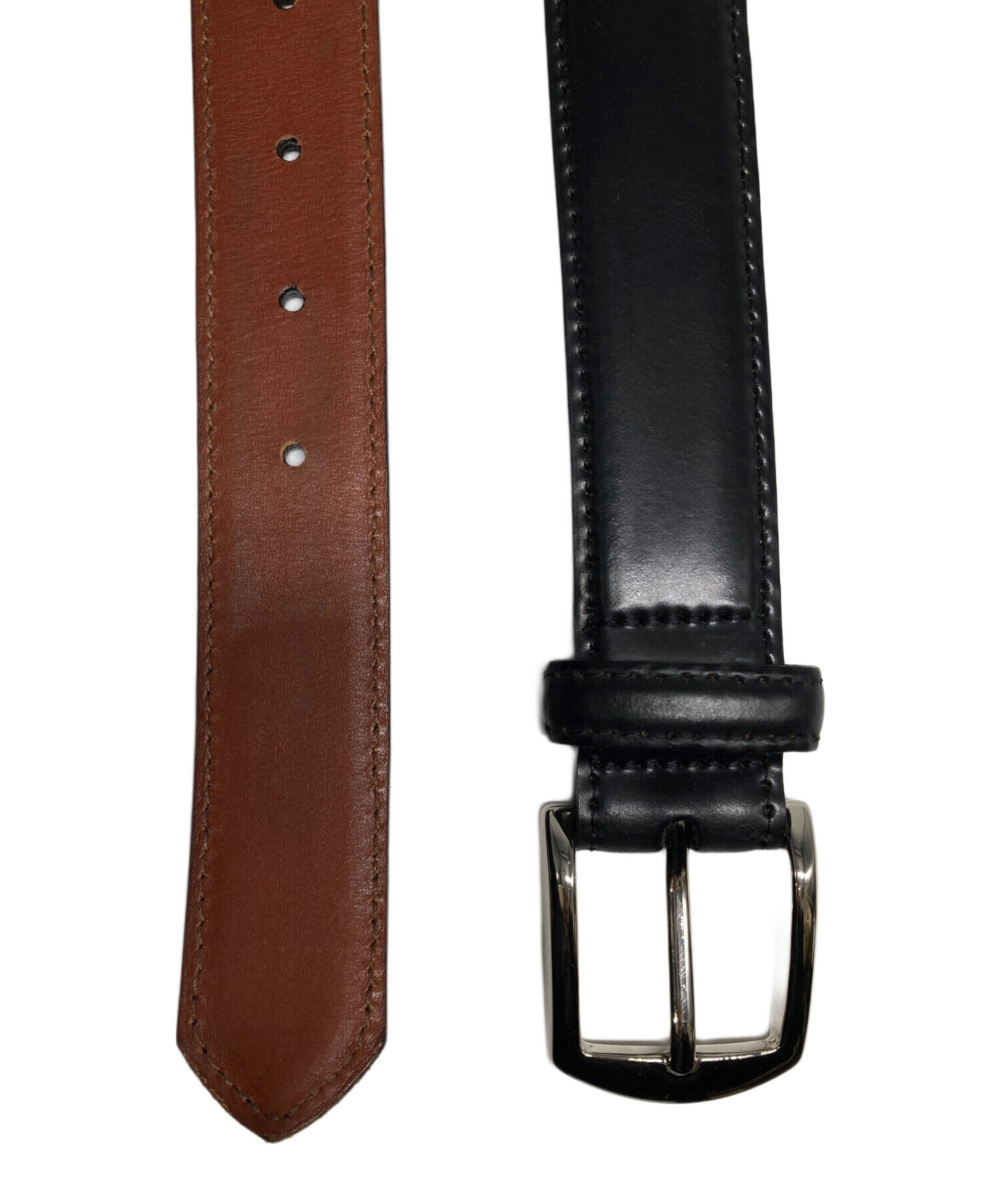 Alden オールデン レザーベルト 中古・古着通販】Alden (オールデン) シェルコードバンレザーベルト