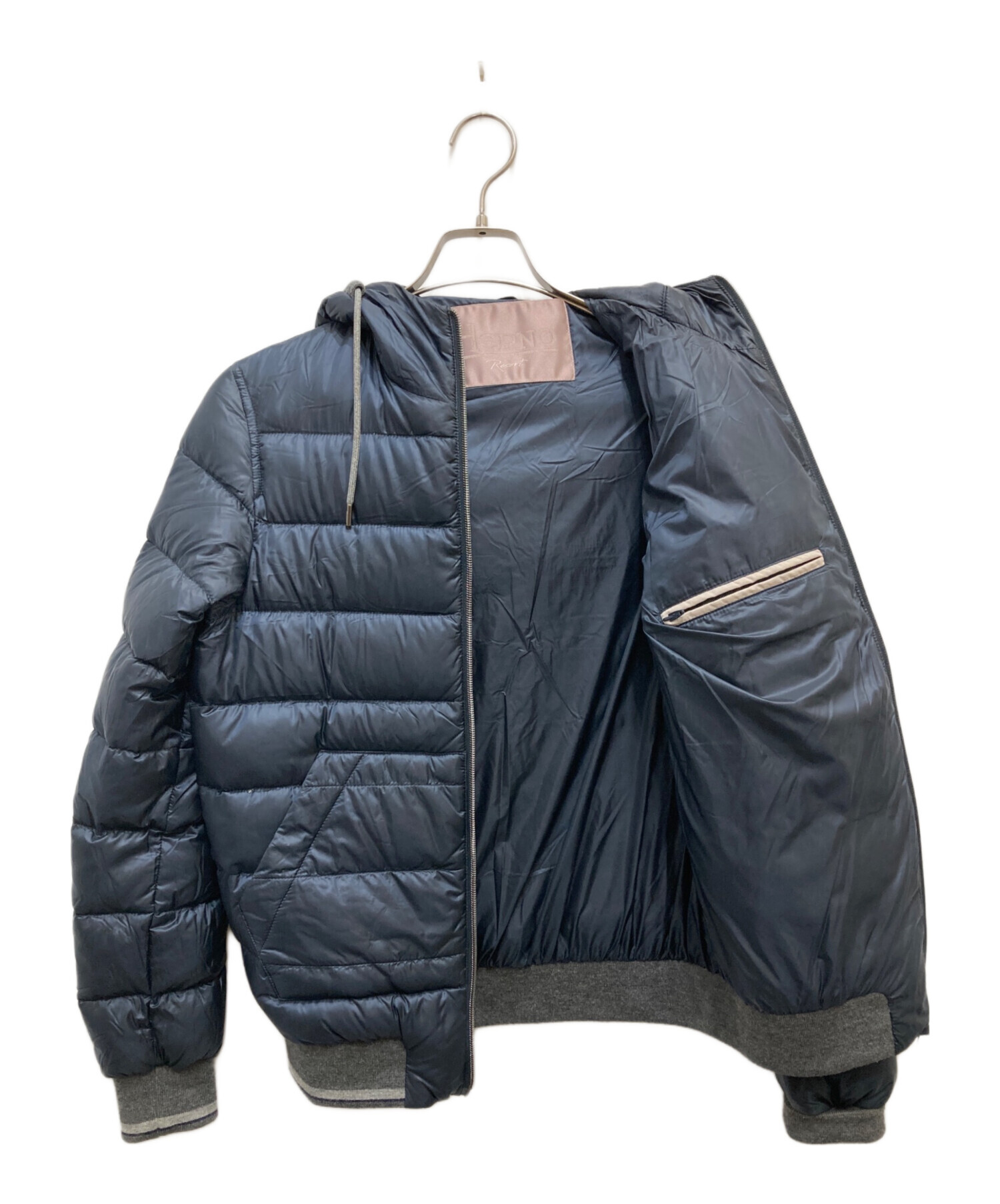 【未使用】HERNO スタンドカラー ダウンジャケット 44 中古・古着通販】HERNO (ヘルノ) ダウンジャケット ネイビー