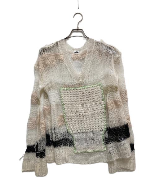 中古・古着通販】Irojikake (イロジカケ) メッシュ編みVネックニット