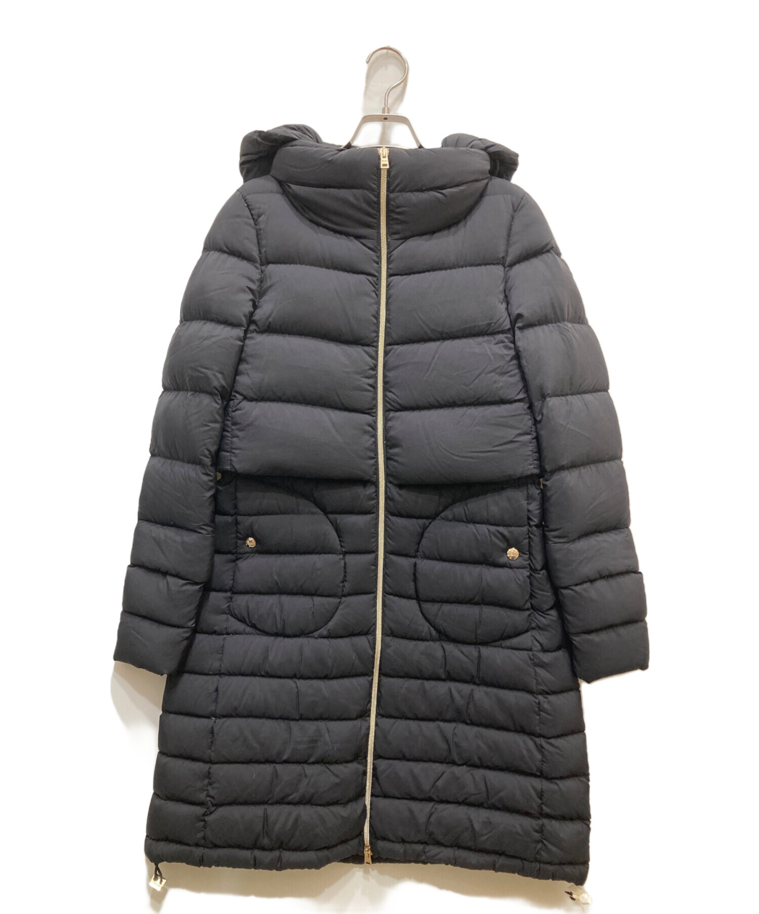 中古・古着通販】HERNO (ヘルノ) ナイロンレイヤード切替ロング フード