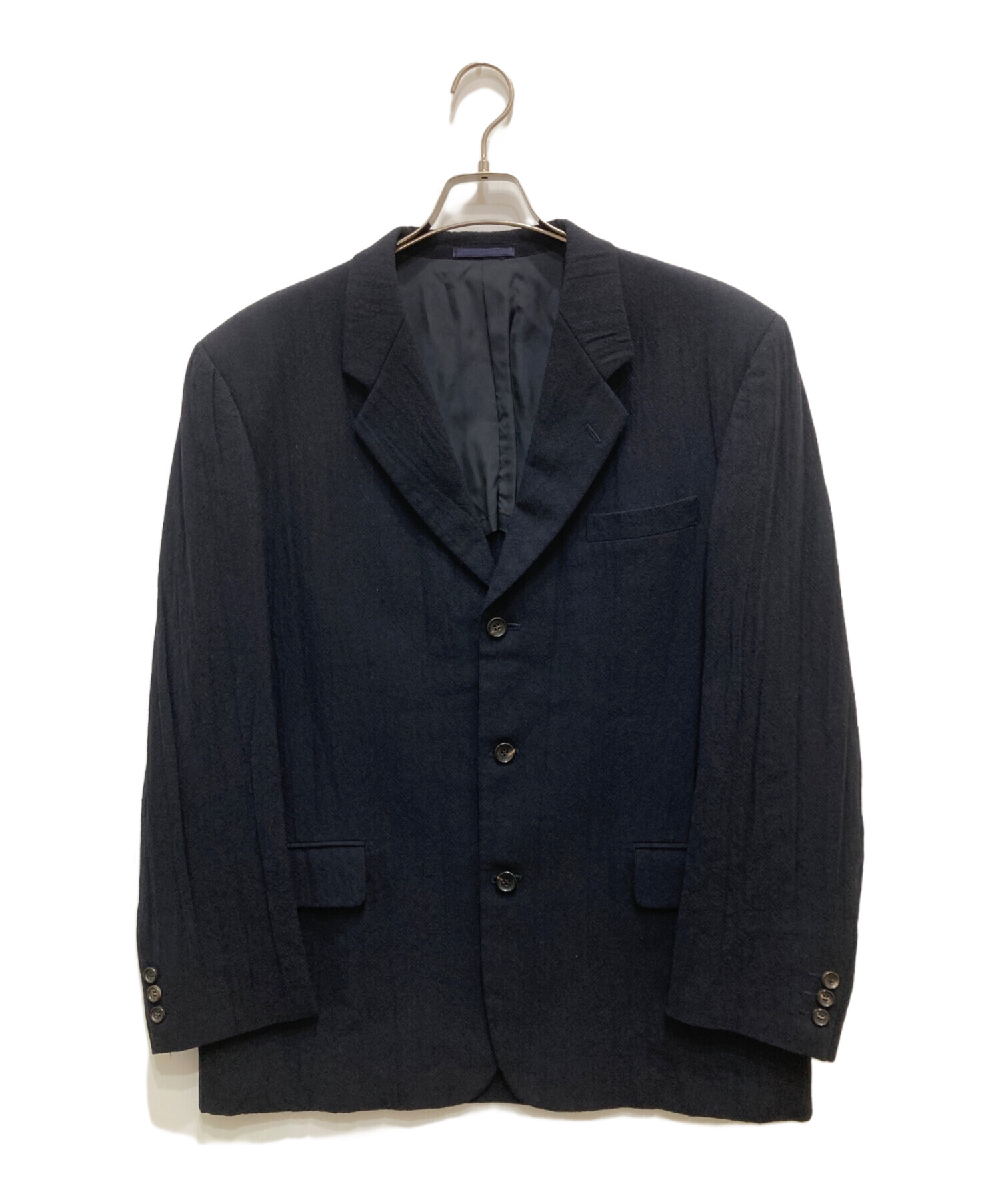 91,800円 美品 コムデギャルソン 定番濃紺 ジャケット COMME des GARCONS HOMME コムデギャルソンオム 80s 90s オールド