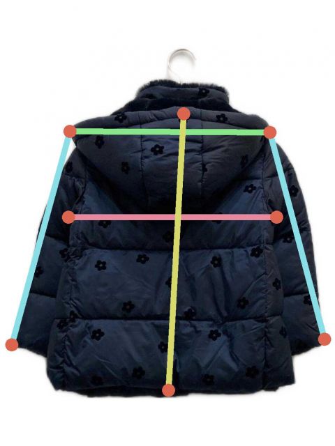 中古・古着通販】jacadi (ジャカディ) 花柄中綿ジャケット ネイビー