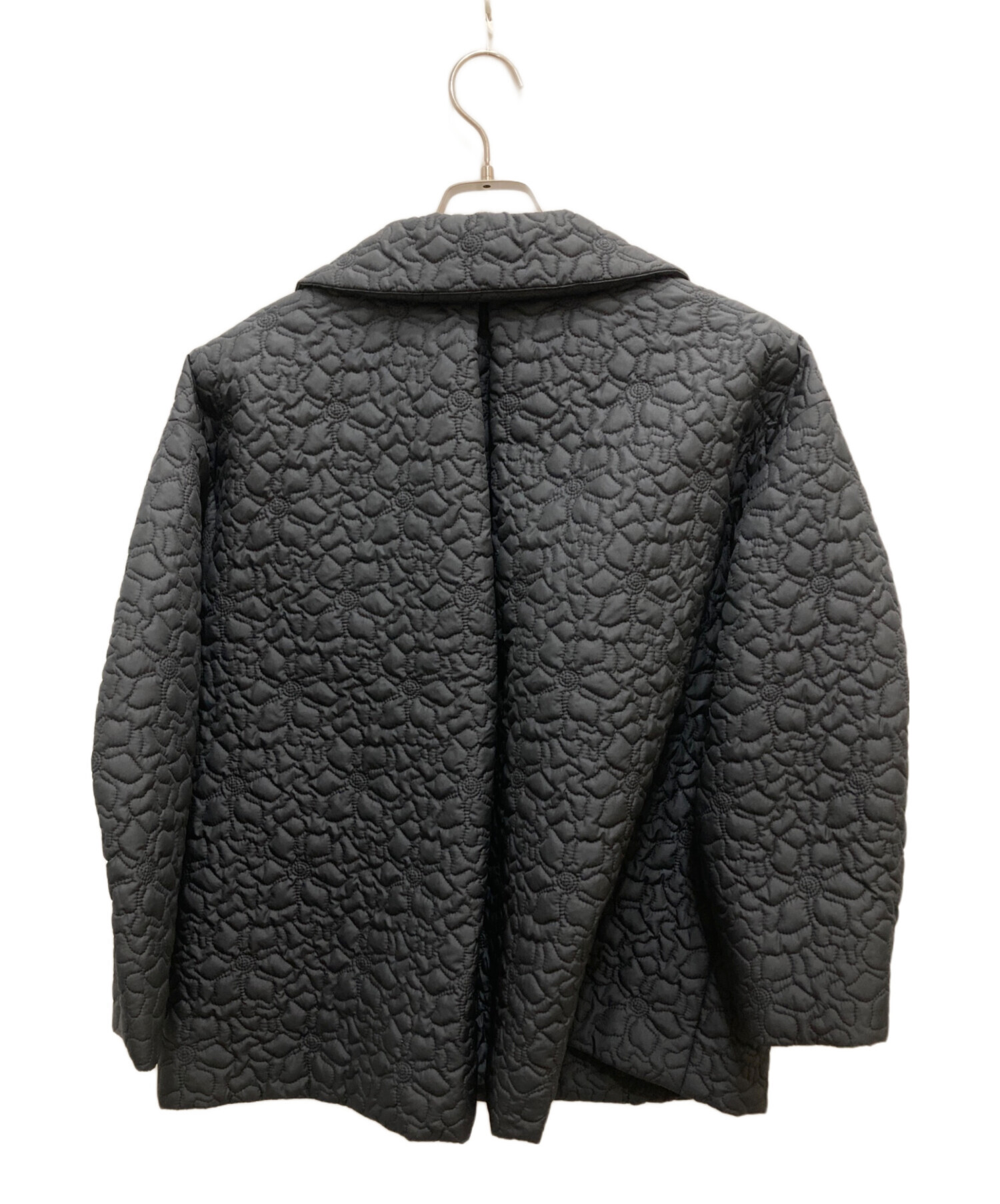 中古・古着通販】OHGA (オオガ) フラワーキルトコート ブラック サイズ