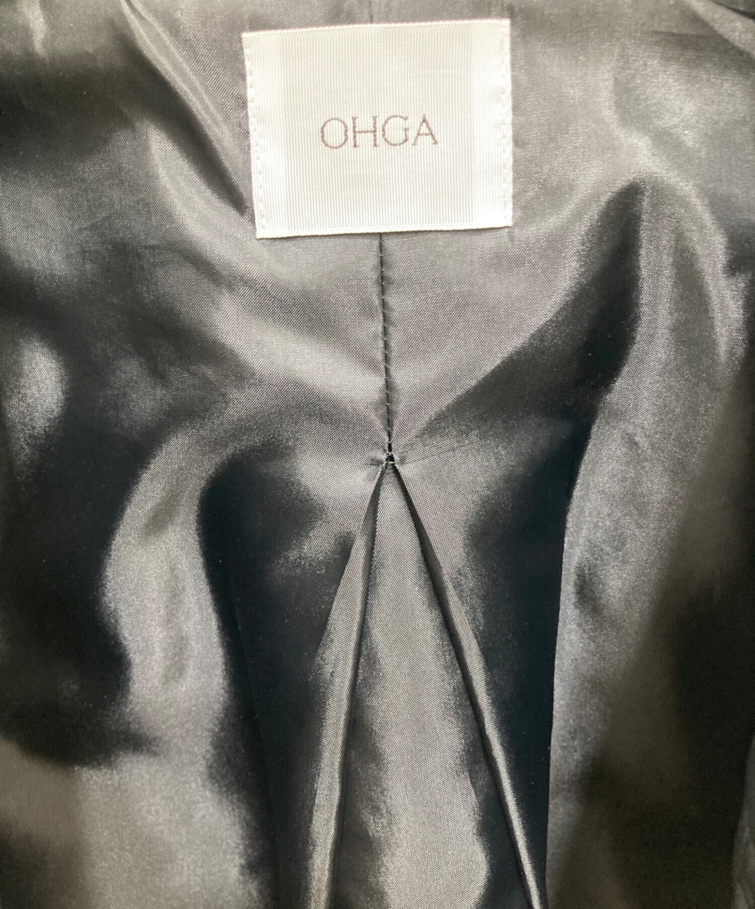 中古・古着通販】OHGA (オオガ) フラワーキルトコート ブラック サイズ