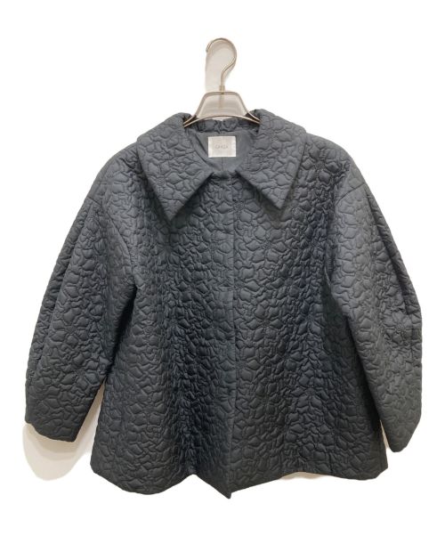 OHGA フラワーキルトコート　キルティングコート 中古・古着通販】OHGA (オオガ) フラワーキルトコート ブラック サイズ