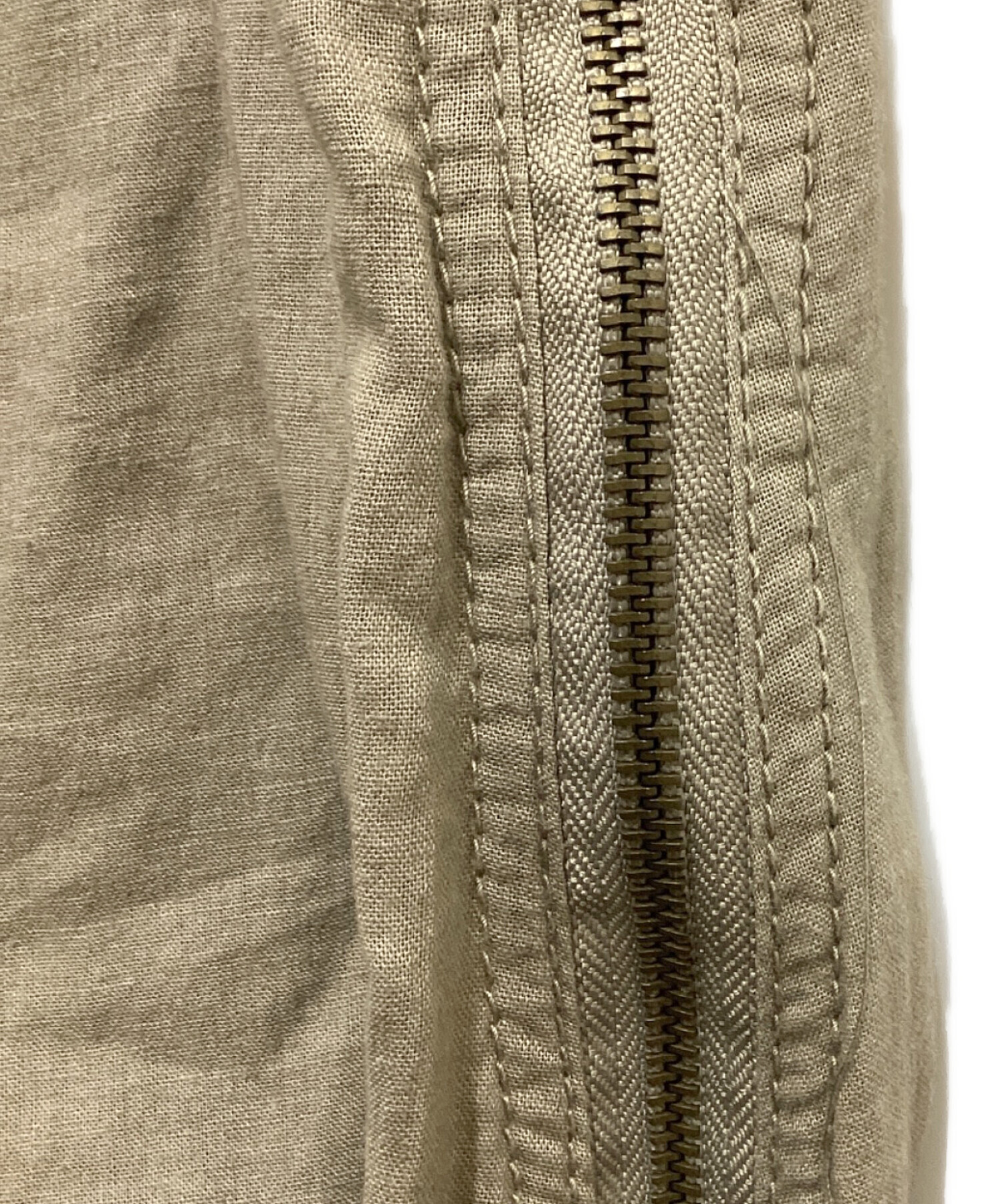 中古・古着通販】goa (ゴア) ミリタリージップロングスカート カーキ