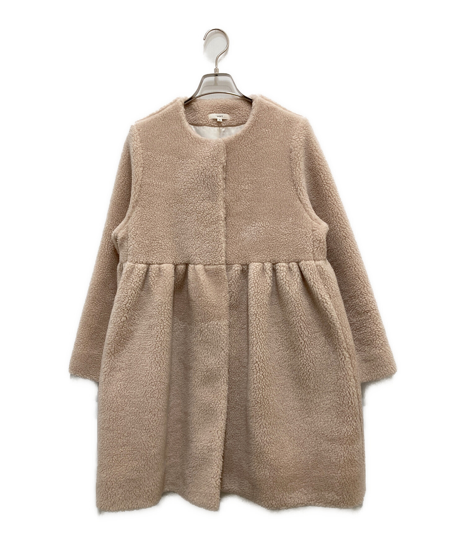 中古・古着通販】yori (ヨリ) もふボアコート ベージュ サイズ:36