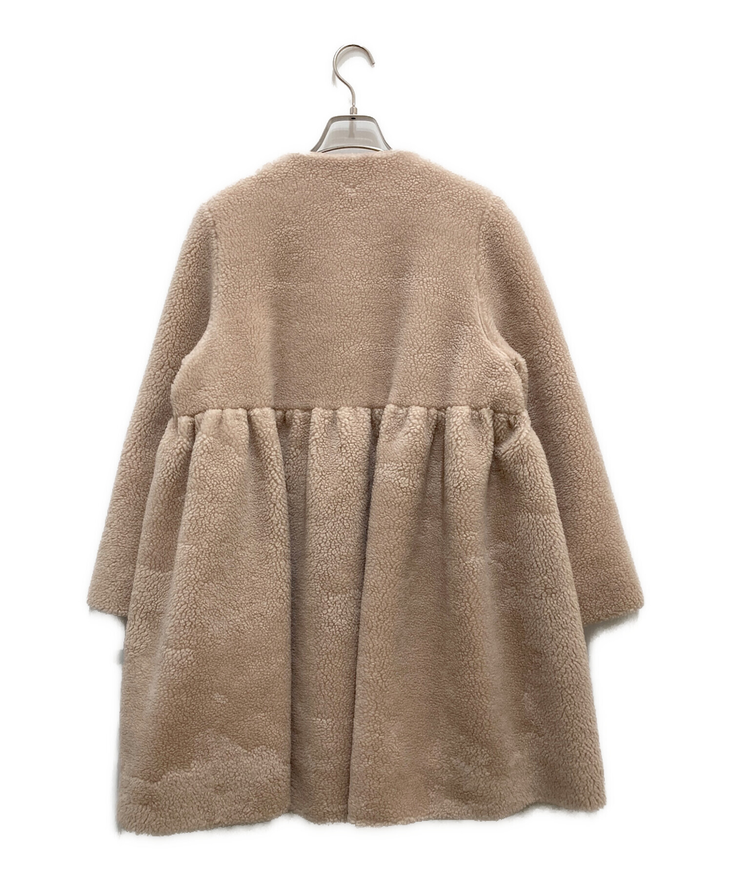 中古・古着通販】yori (ヨリ) もふボアコート ベージュ サイズ:36