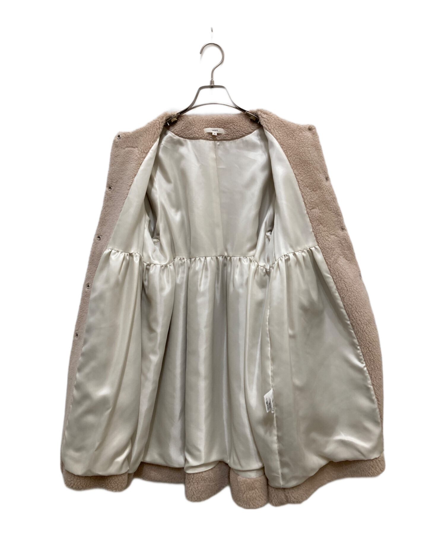 中古・古着通販】yori (ヨリ) もふボアコート ベージュ サイズ:36