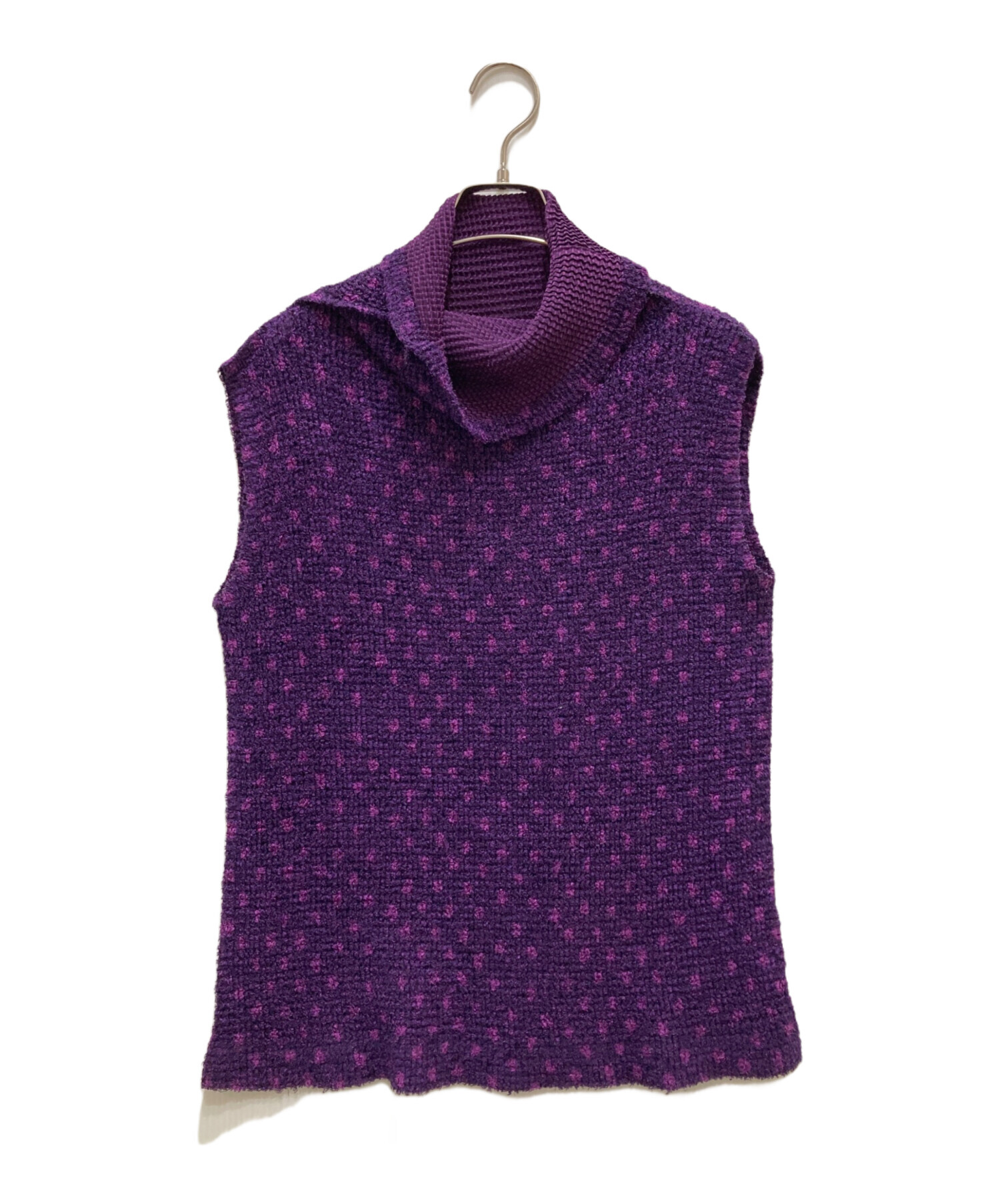 ISSEY MIYAKE パープル ノースリーブ ワンピース 中古・古着通販】me ISSEY MIYAKE (ミーイッセイ ミヤケ) ノースリーブ