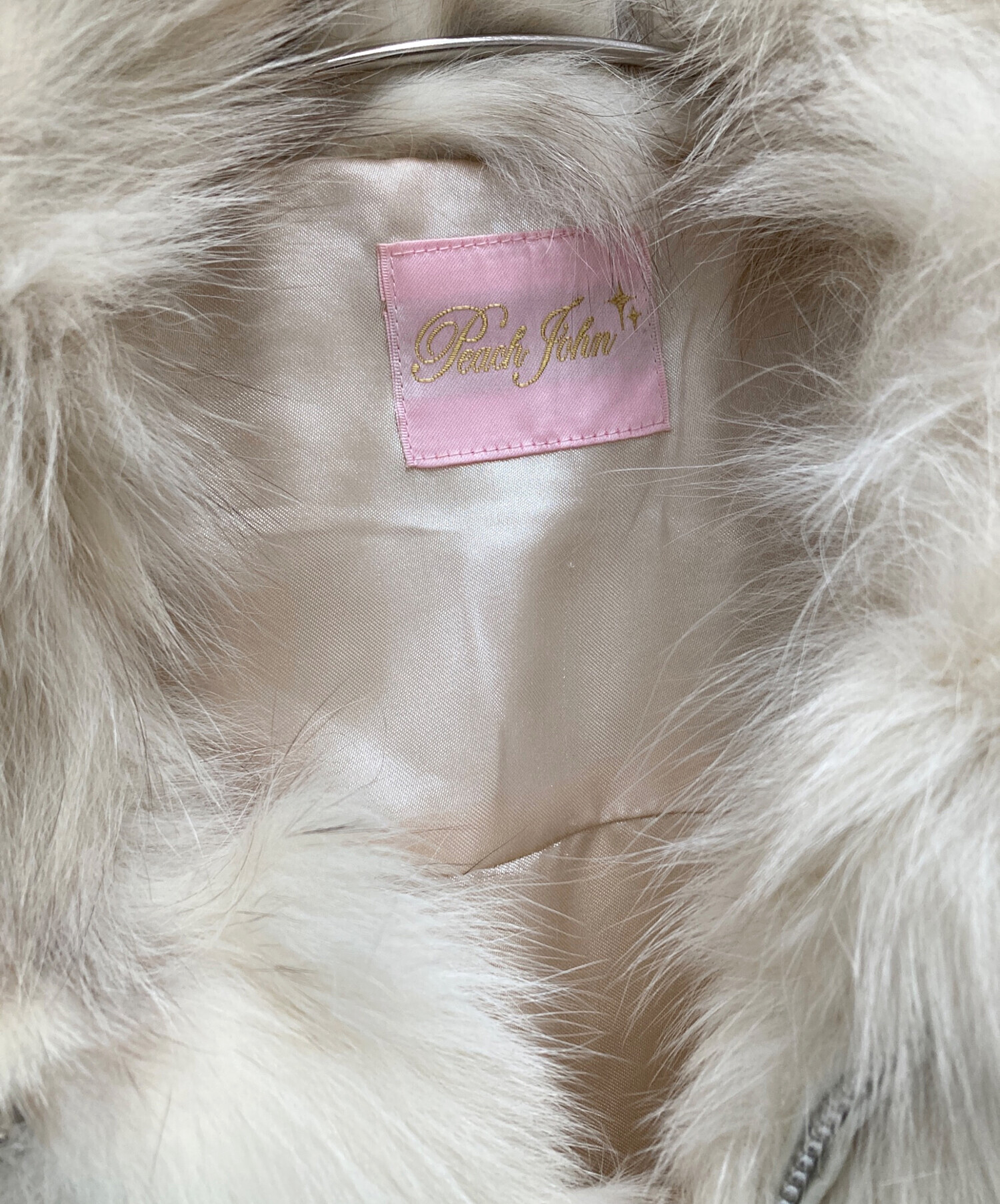 ピーチジョン ブルーフォックスファー ジップアップ コート 毛皮 羊革