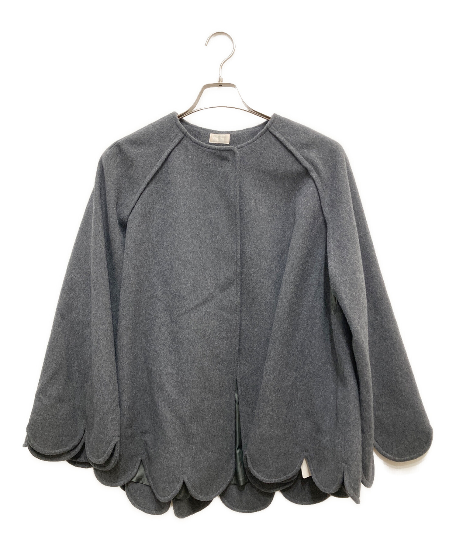 中古・古着通販】cygne (シーニュ) スカラップケープ グレー｜ブランド