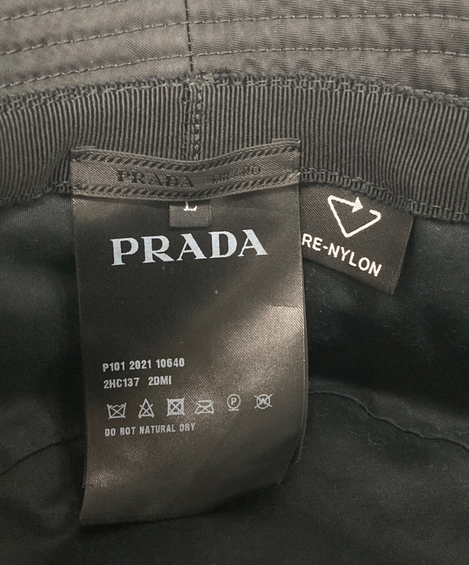 中古・古着通販】PRADA (プラダ) トライアングルロゴバケットハット