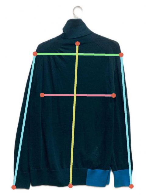 中古・古着通販】sacai (サカイ) ZIP タートルネックニット グリーン