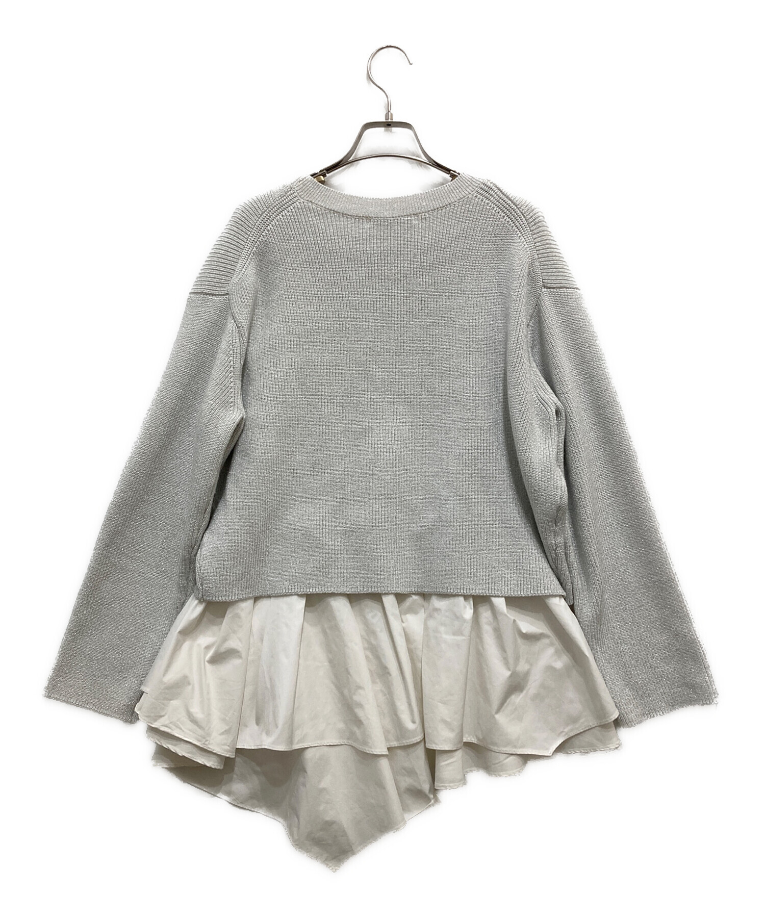 【新品】  CADUNE / カデュネ | フレア ニット | 38 | ホワイト | レディース 新品】 CADUNE / カデュネ | フレア ニット | 38 | ホワイト