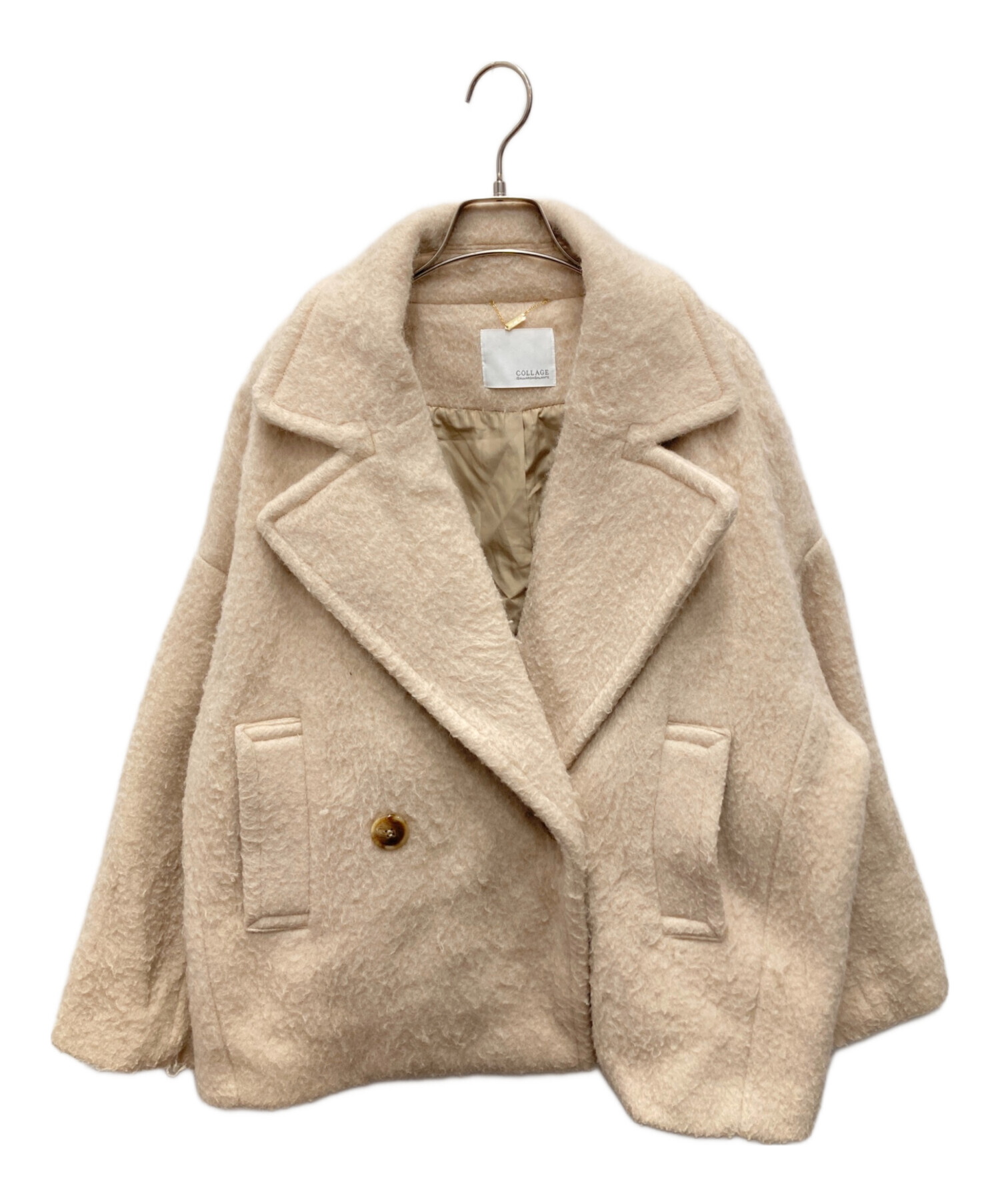 COLLAGE GALLARDAGALANTE ウール混シャギーPコート中古美品 中古・古着通販】COLLAGE GALLARDAGALANTE (コラージュ ガリャルダ