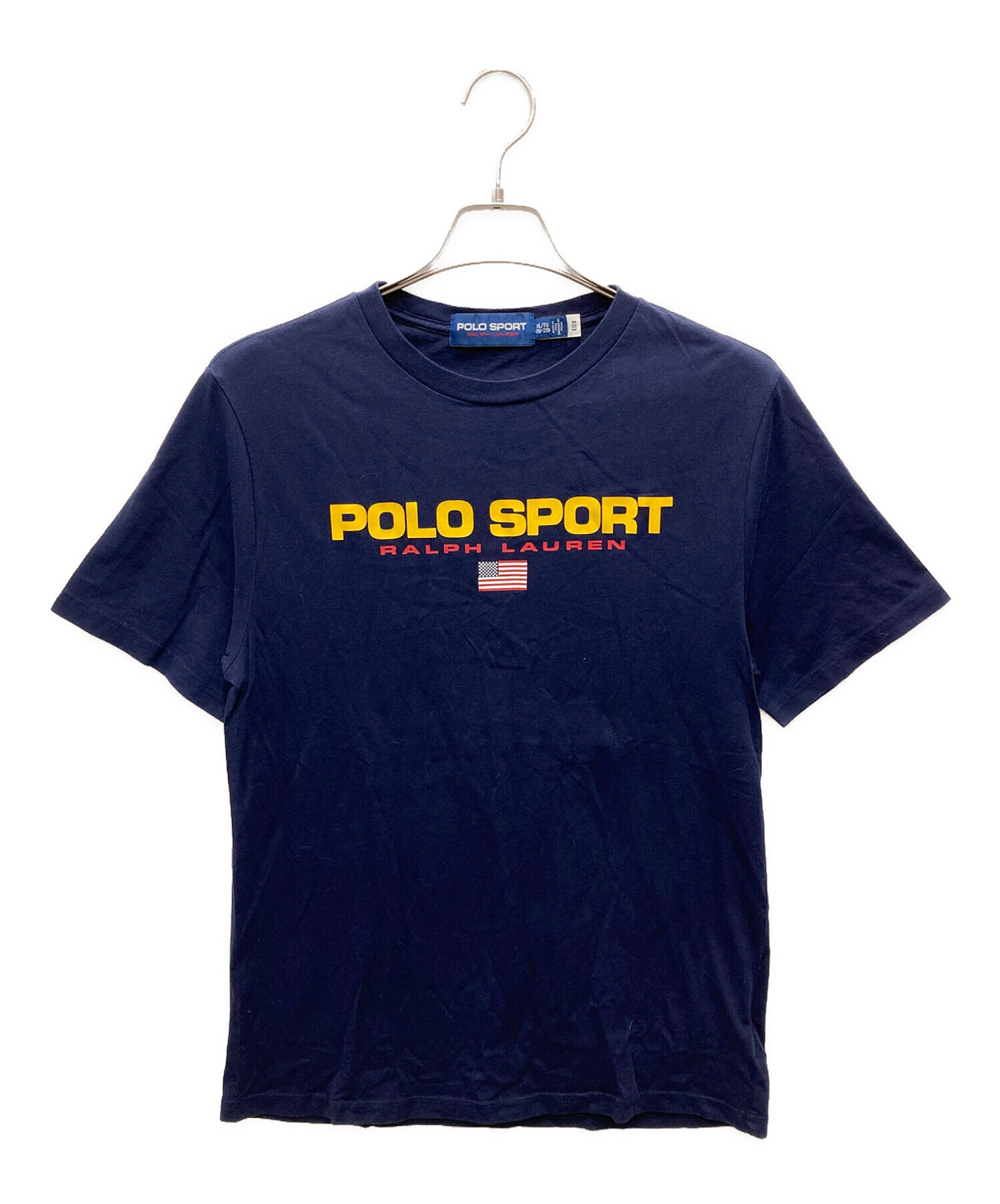 中古・古着通販】POLO SPORT (ポロスポーツ) プリントTシャツ ネイビー 
