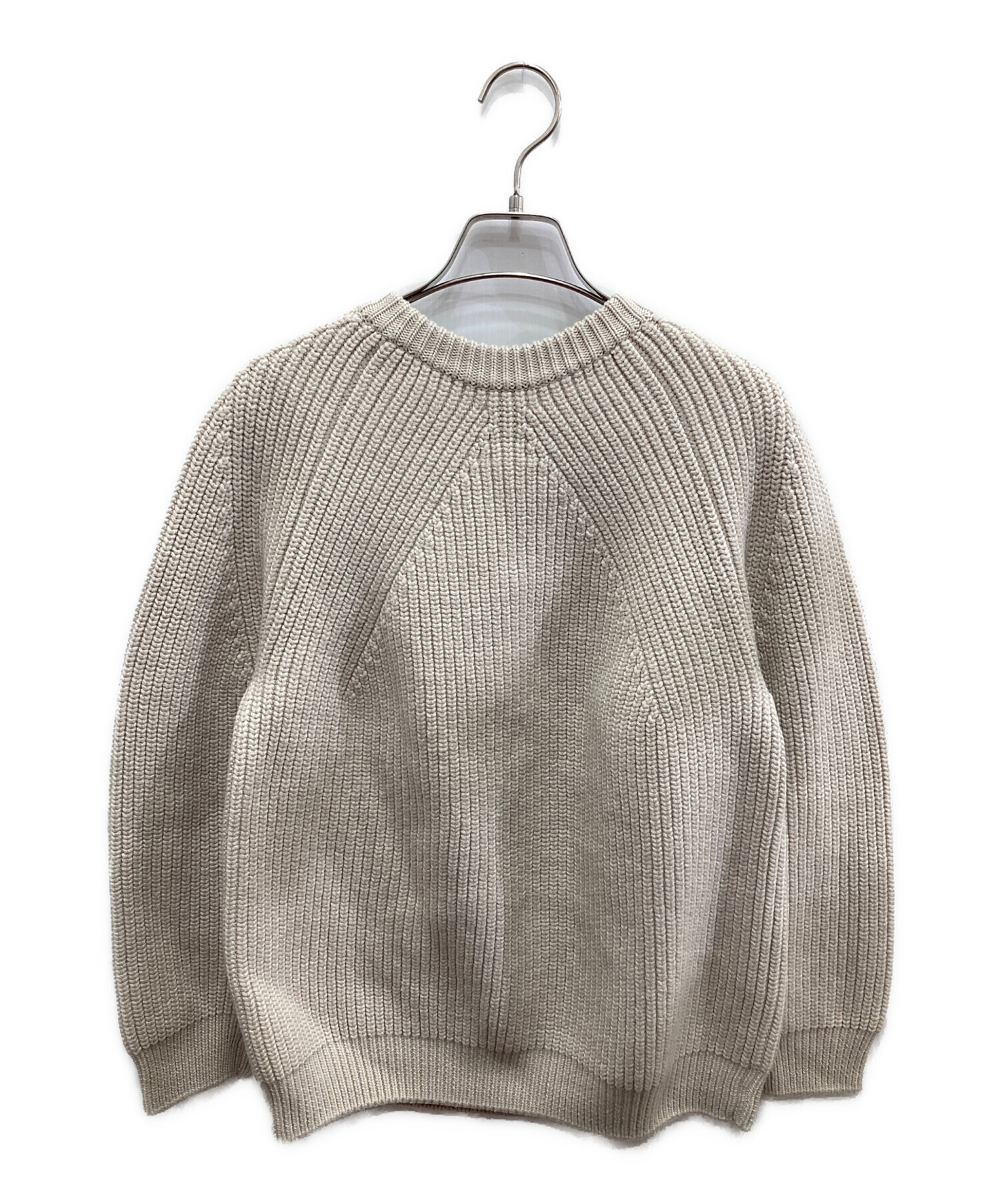 中古・古着通販】BATONER (バトナ―) SIGNATURE CREW NECK アイボリー 