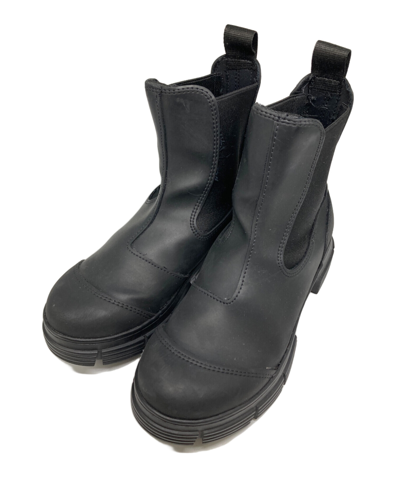 中古・古着通販】GANNI (ガニー) ラバーサイドゴアブーツ ブラック
