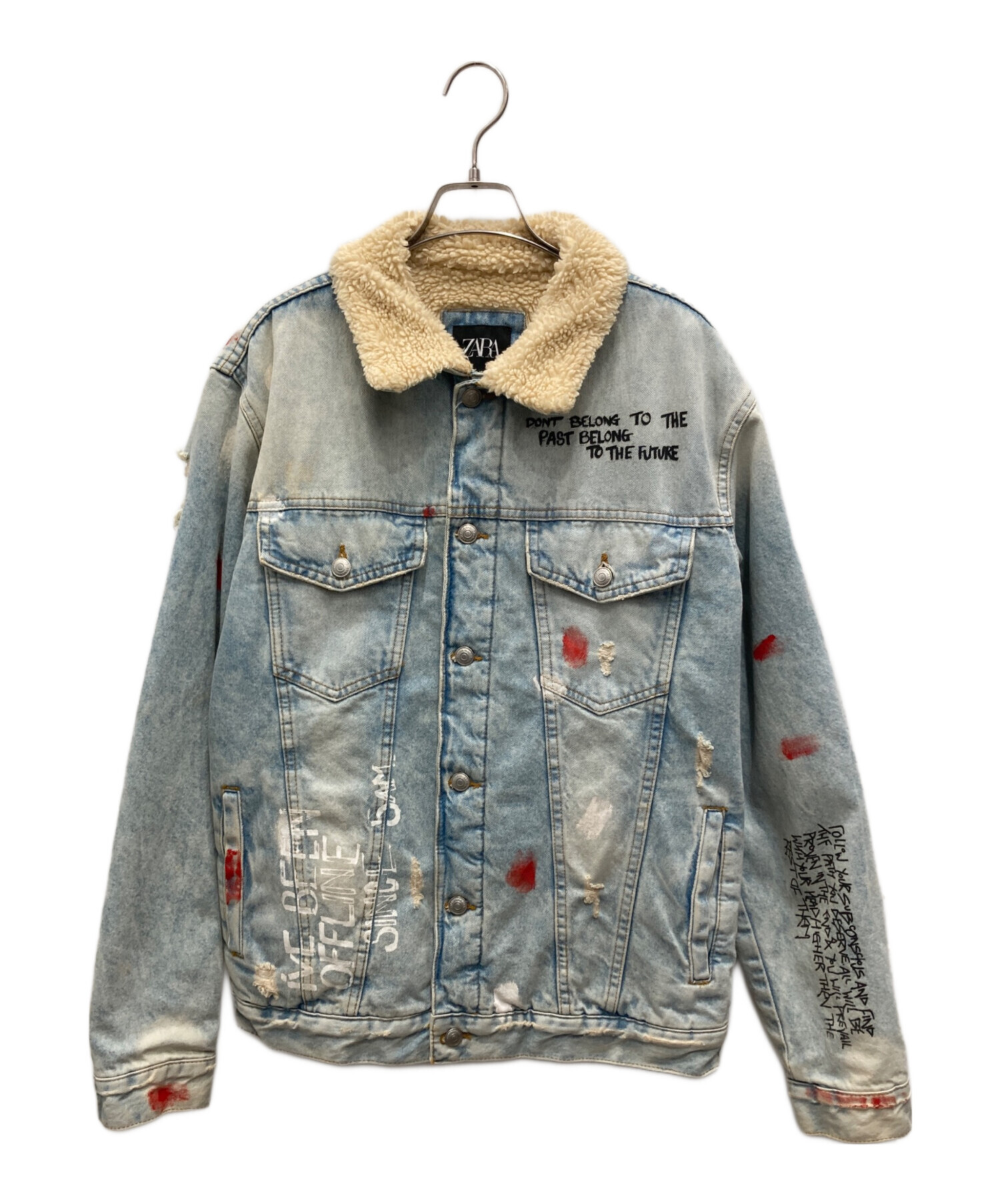 中古・古着通販】ZARA (ザラ) 裏ボアデニムジャケット ブルー サイズ:L 