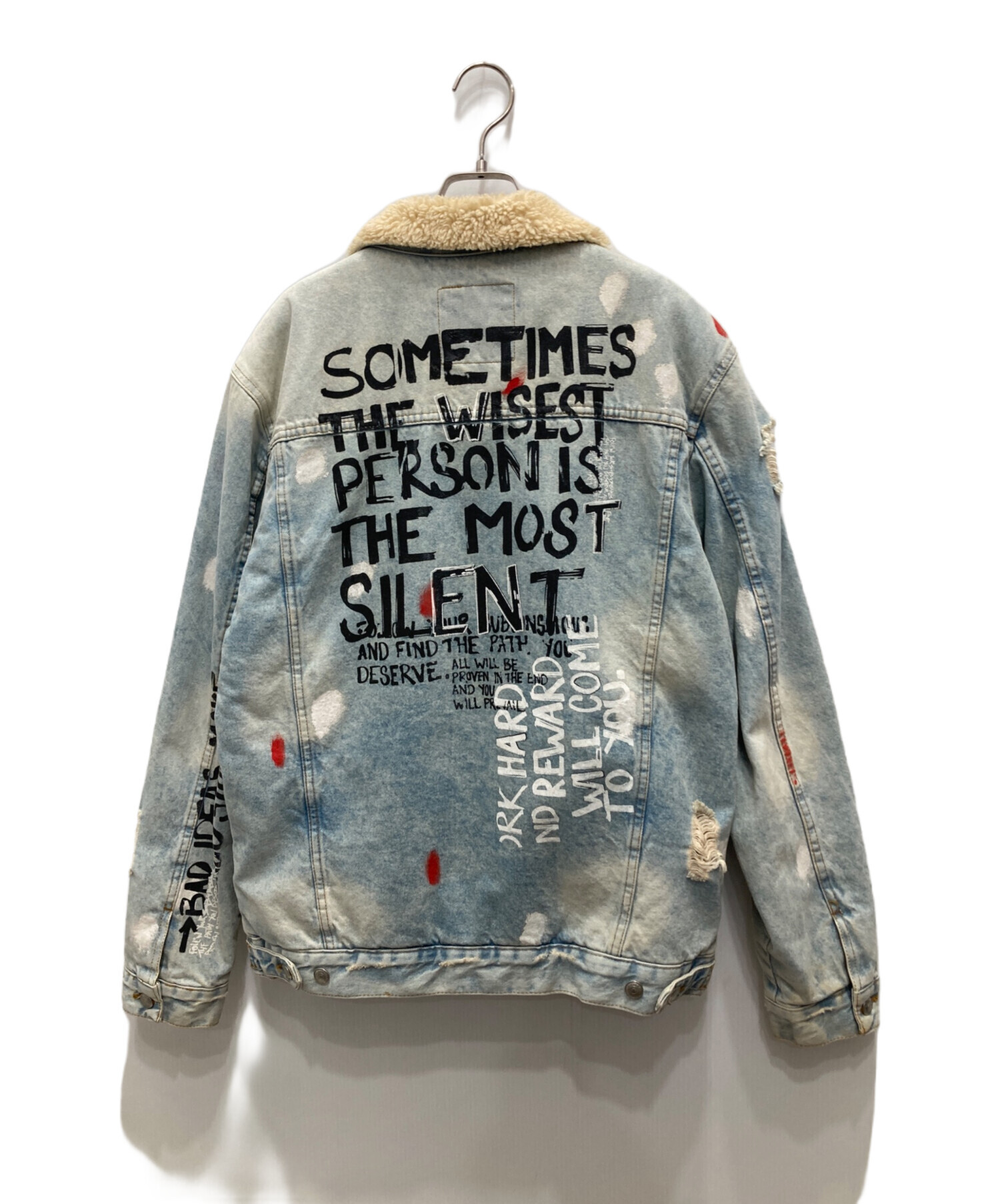 中古・古着通販】ZARA (ザラ) 裏ボアデニムジャケット ブルー サイズ:L 