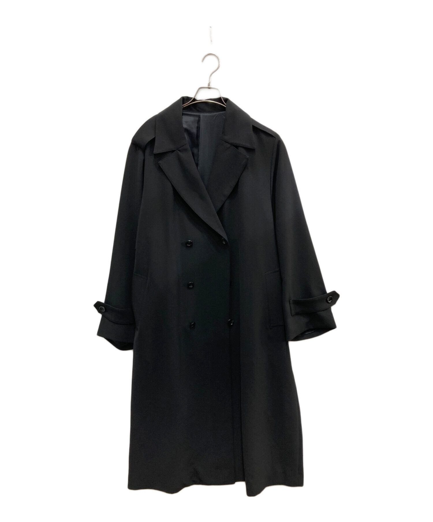 中古・古着通販】Lui's (ルイス) ワイドトレンチコート ブラック