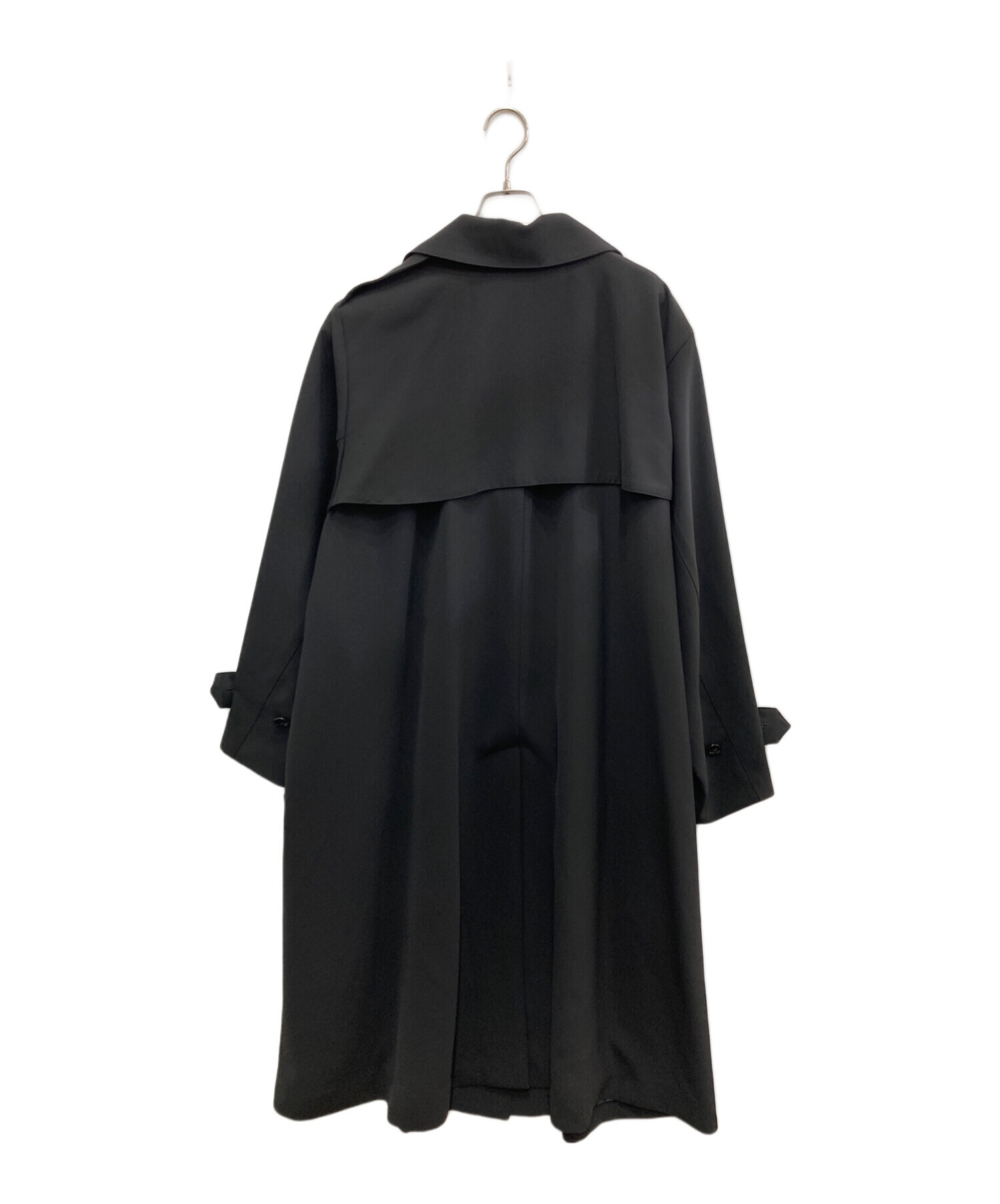 Lui's ワイドトレンチコート 中古・古着通販】Lui's (ルイス) ワイドトレンチコート ブラック