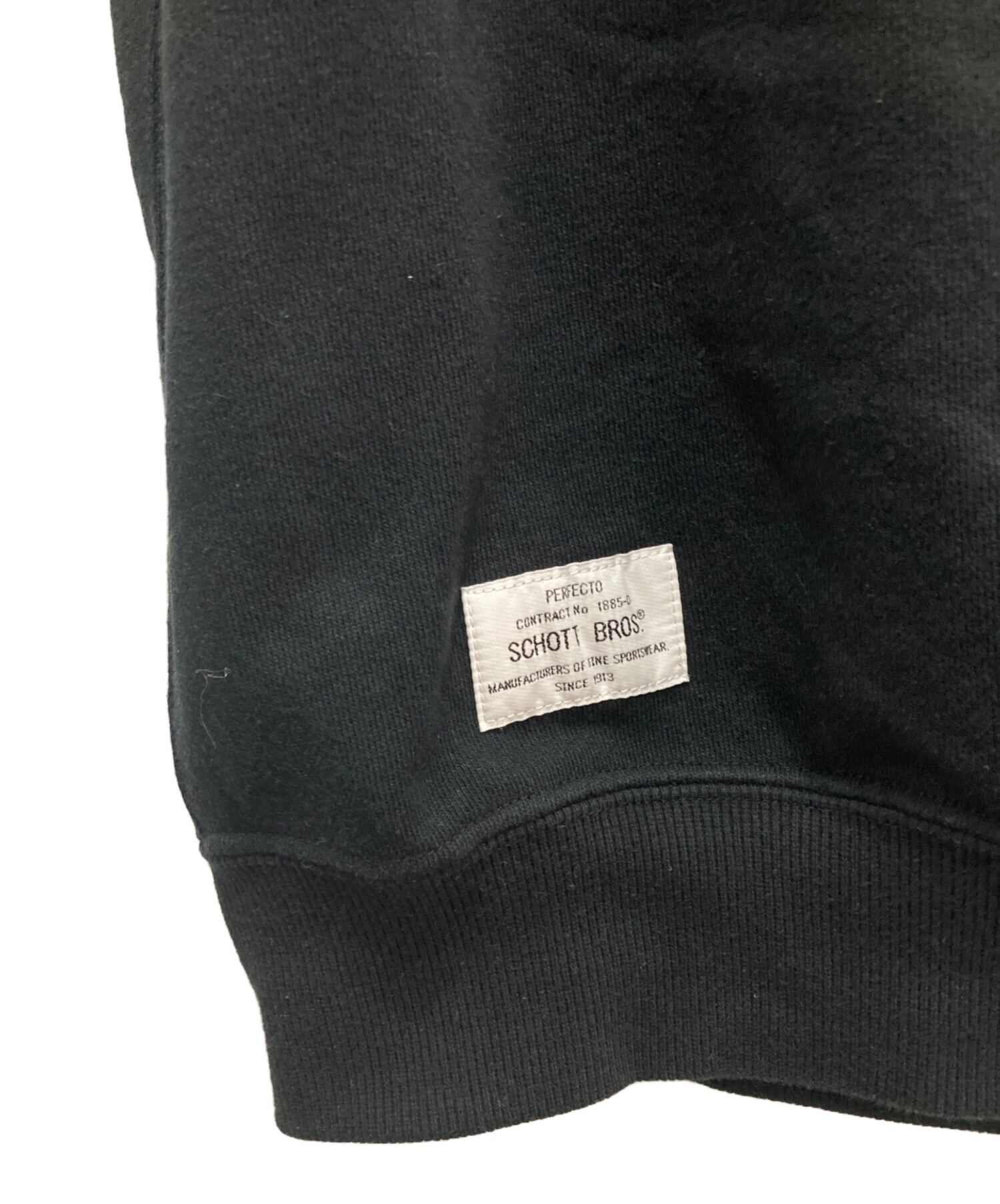 中古・古着通販】Schott (ショット) クルーネックスウェット ブラック 