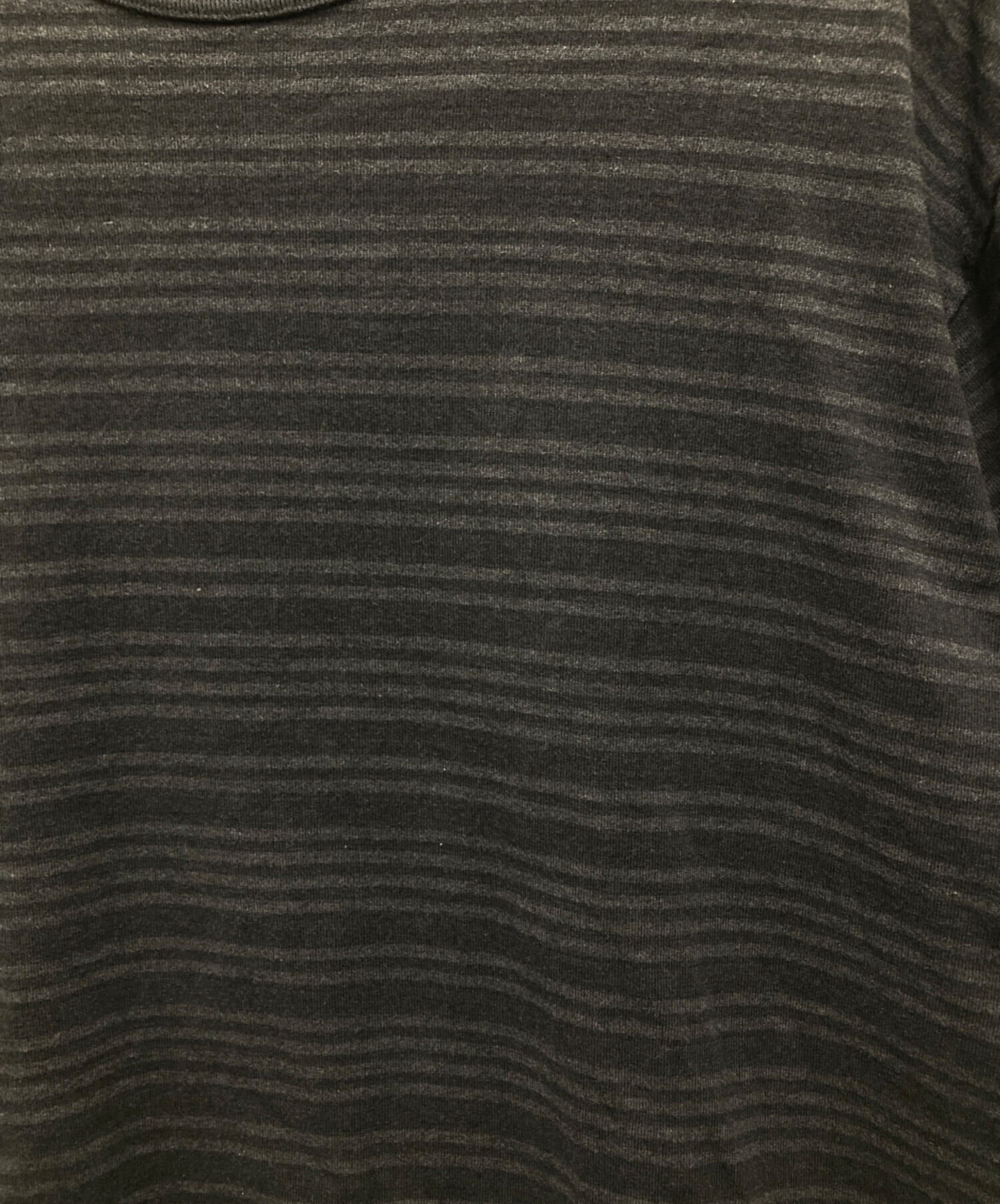 中古・古着通販】Denham (デンハム) ボーダーTシャツ ブラック サイズ 
