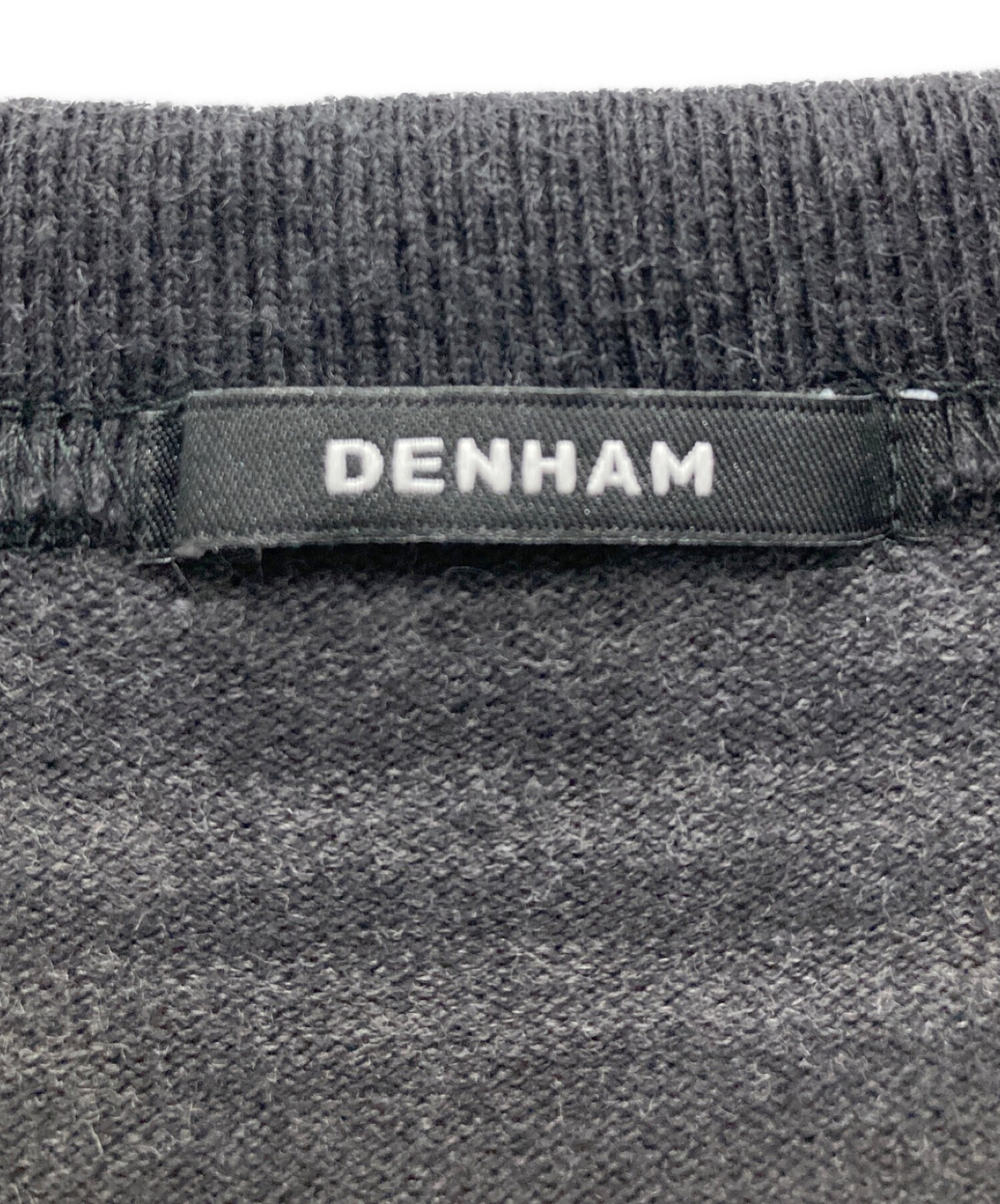 中古・古着通販】Denham (デンハム) ボーダーTシャツ ブラック サイズ 