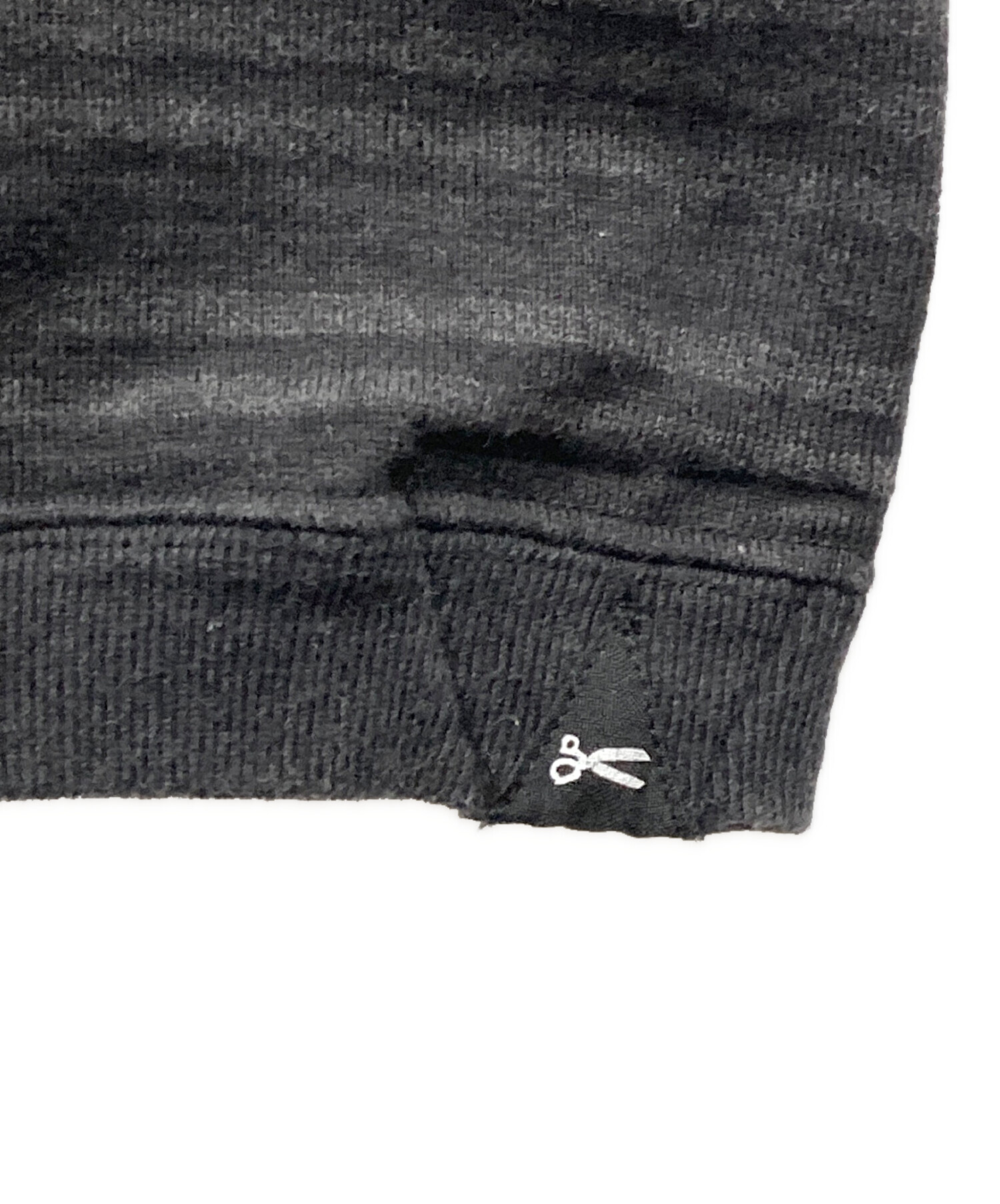 中古・古着通販】Denham (デンハム) ボーダーTシャツ ブラック サイズ 