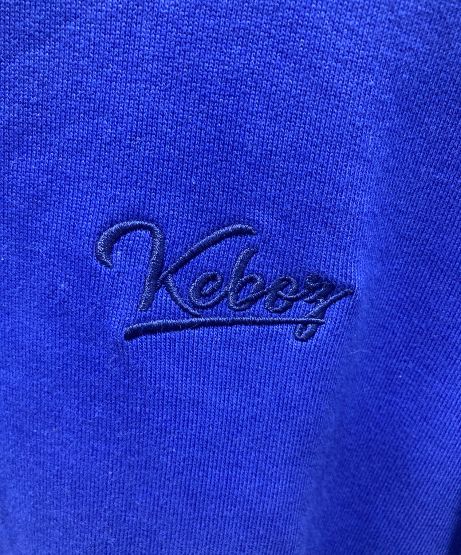 ケボズ keboz 両面刺繍 エンブロイダリーロゴ スウェット 青