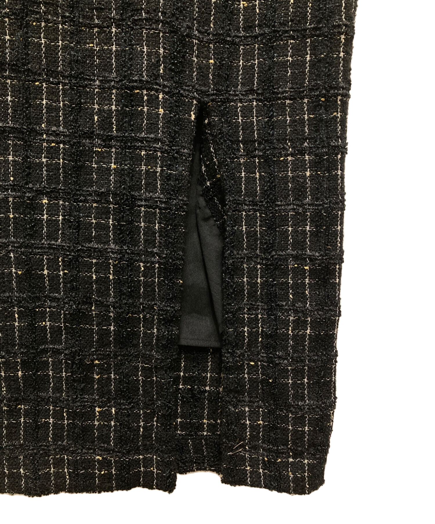 中古・古着通販】leja (レジャ) ツイードハイウエストパフスリーブ
