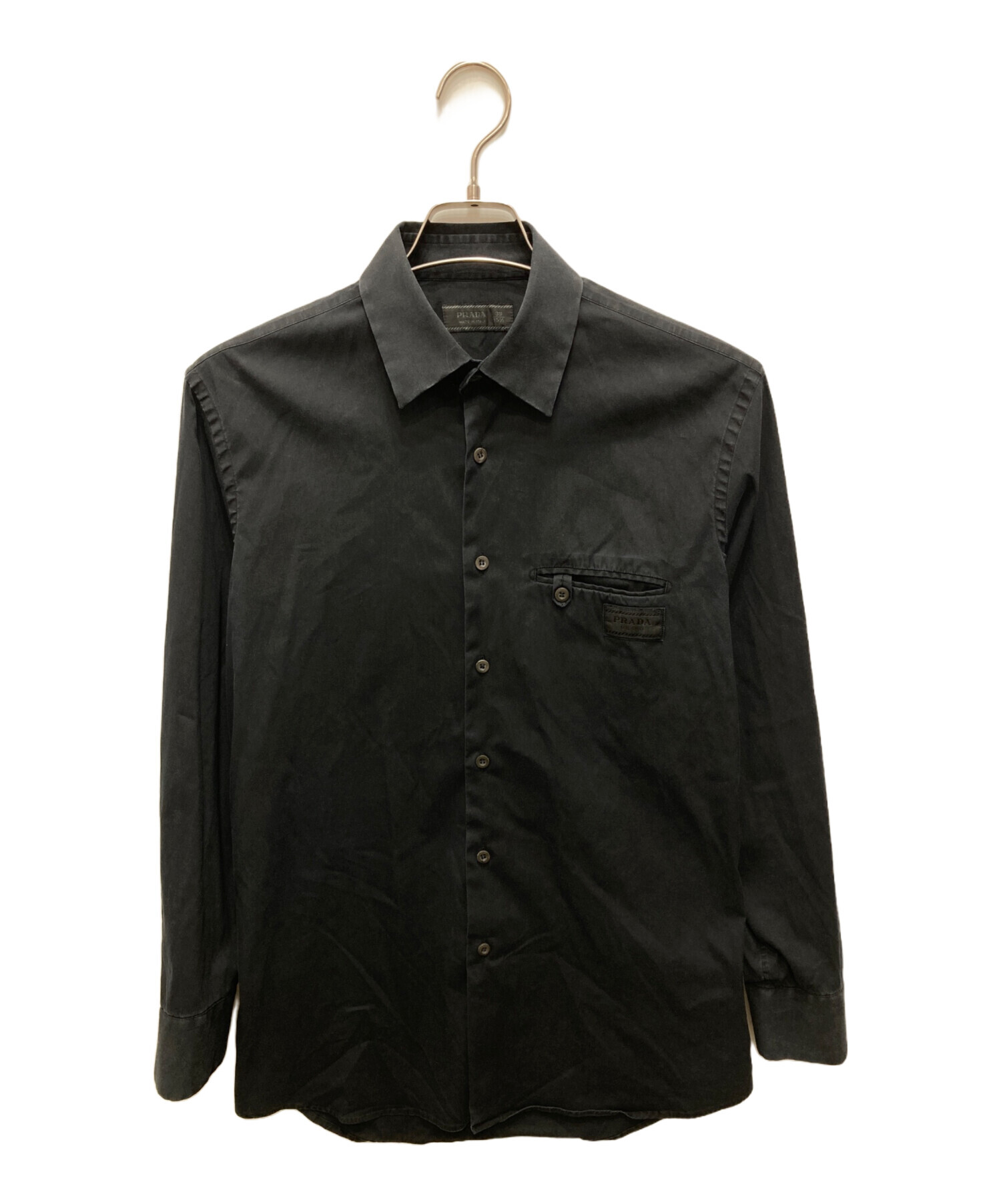 中古・古着通販】PRADA (プラダ) 長袖シャツ ブラック サイズ:39 