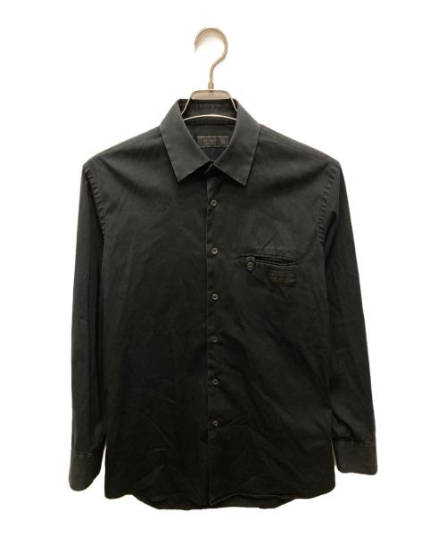 PRADA 黒 長袖シャツ 39 中古・古着通販】PRADA (プラダ) 長袖シャツ ブラック サイズ:39