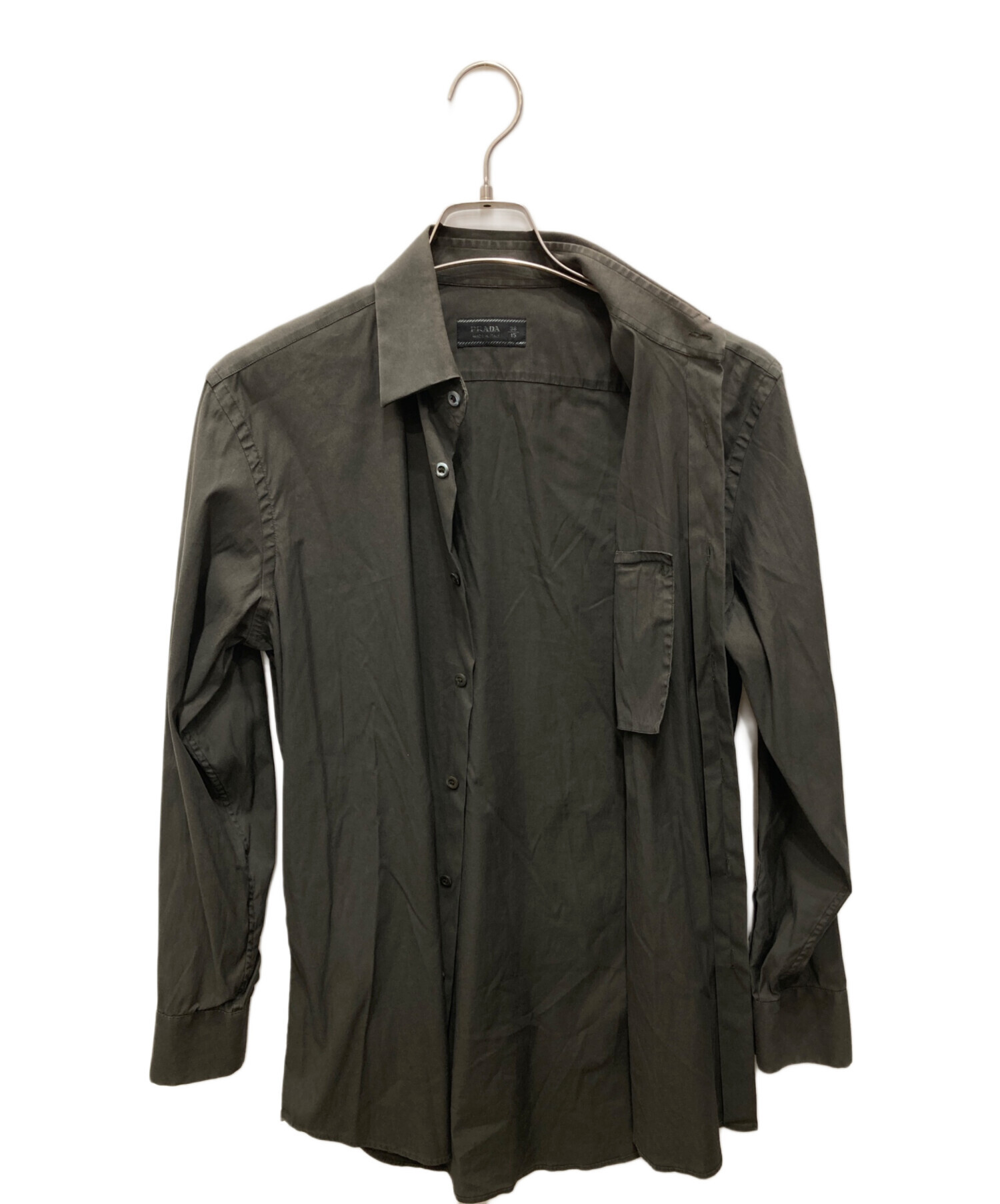 中古・古着通販】PRADA (プラダ) 長袖シャツ オリーブ サイズ:38