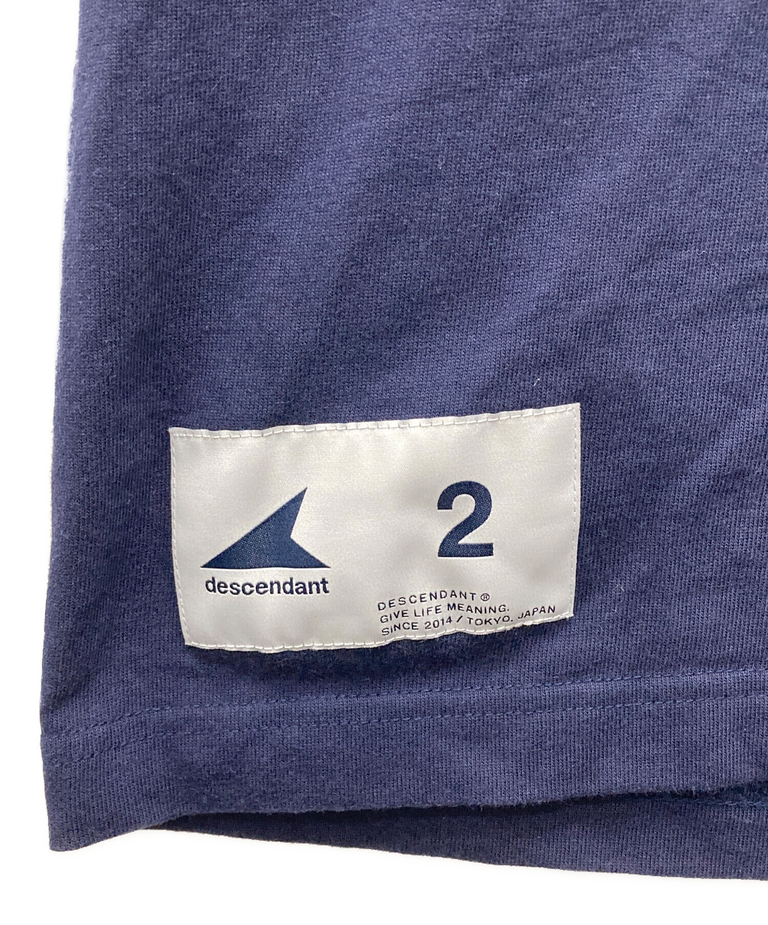 中古・古着通販】DESCENDANT (ディセンダント) ロゴTシャツ ネイビー 